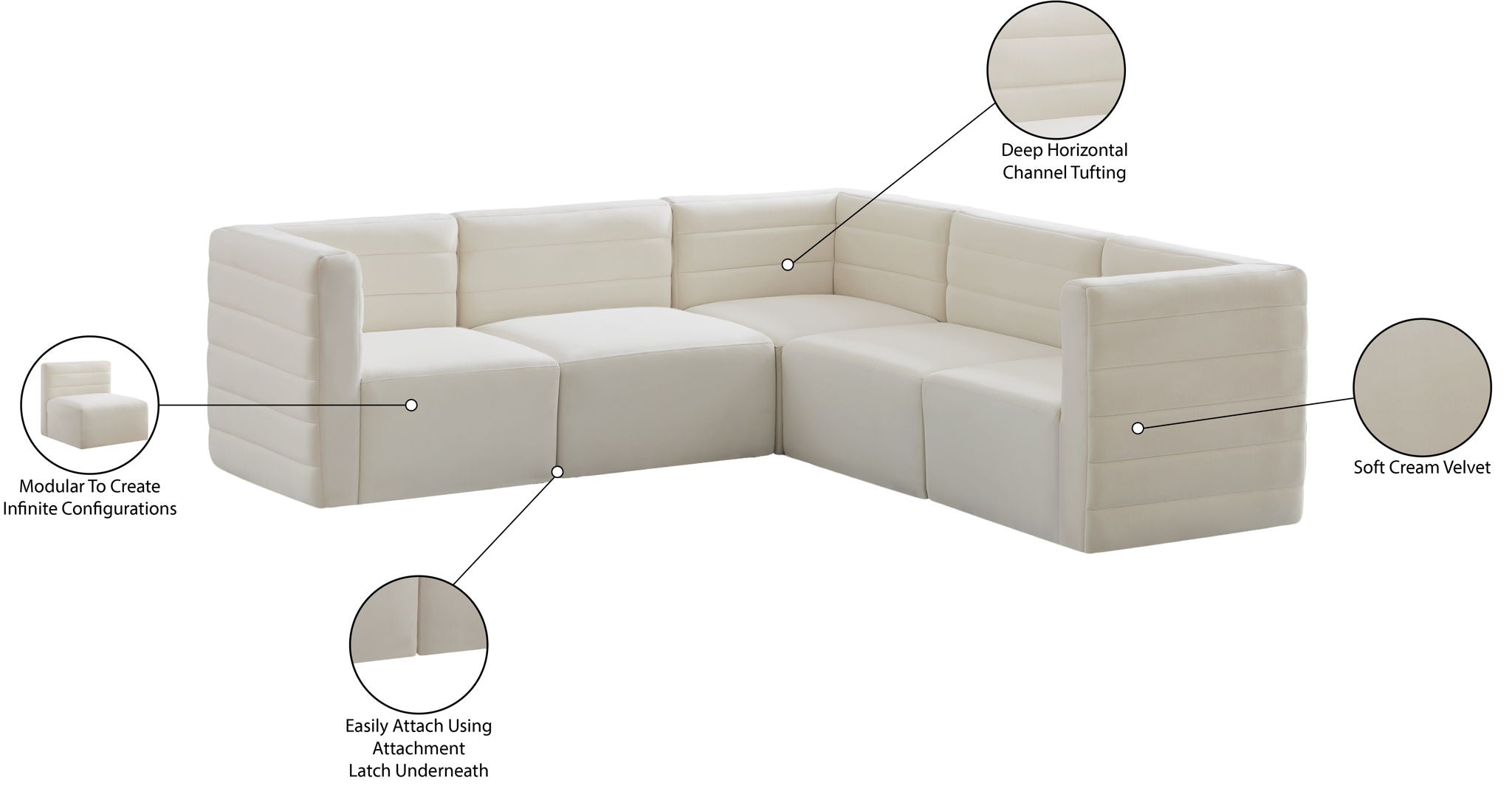 Quincy - 5 Piece Modular Sectional