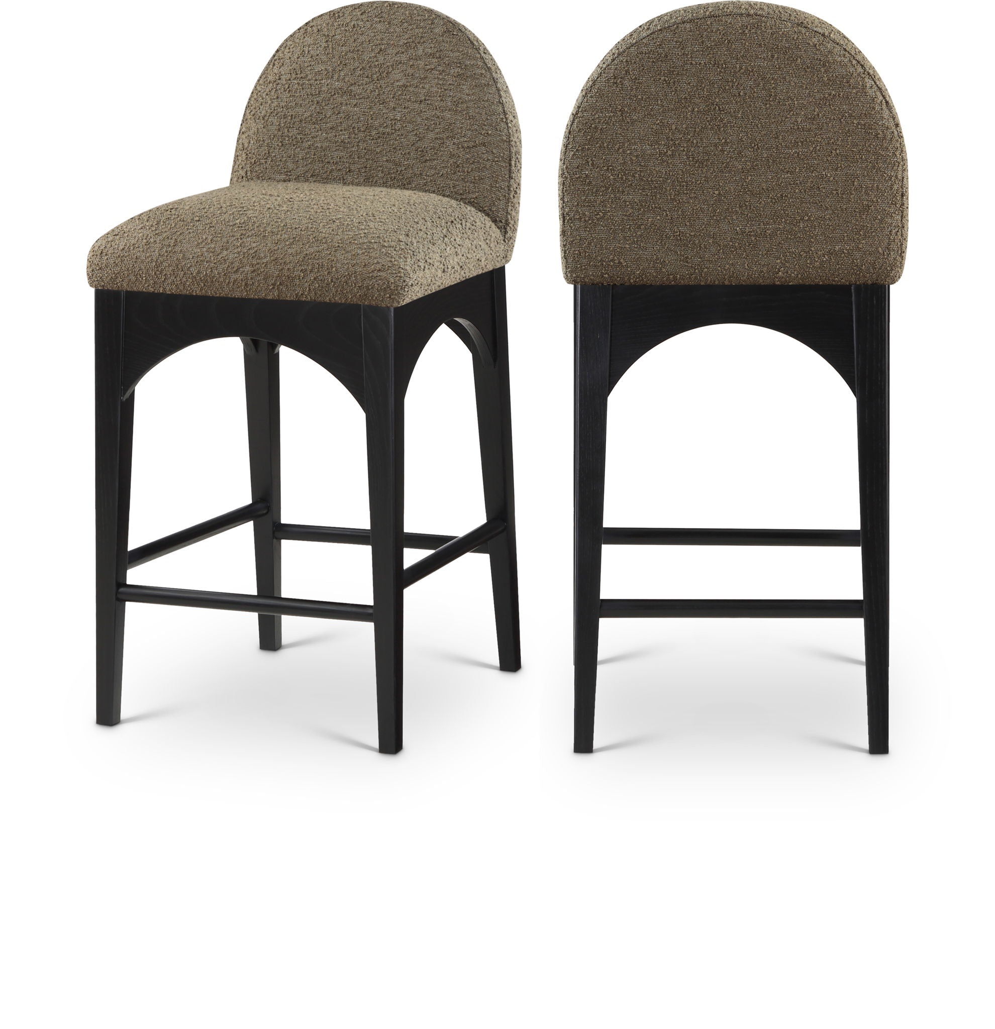 Waldorf - Boucle Stool With Black Legs