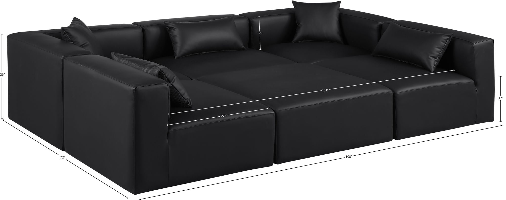 Cube - 6 Piece Modular Sectional
