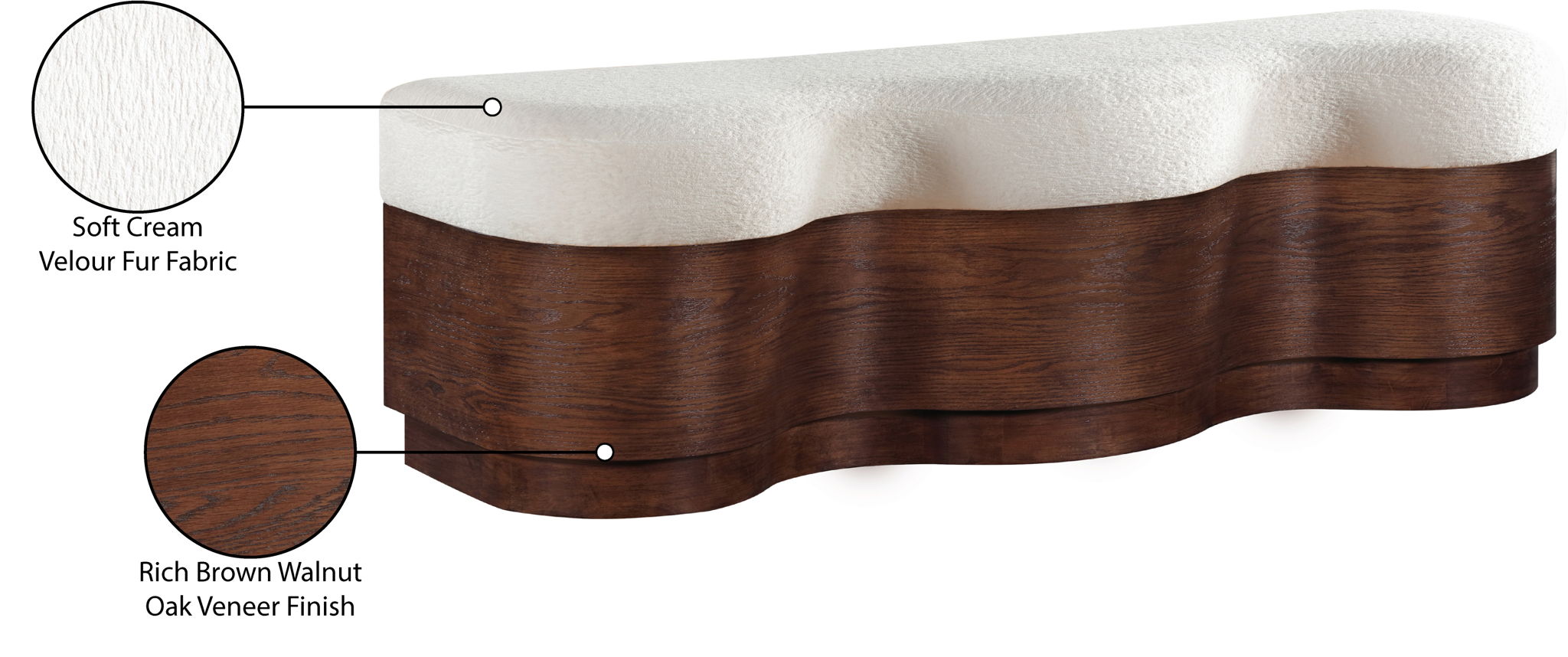 Savoy - Bench With Brown Base