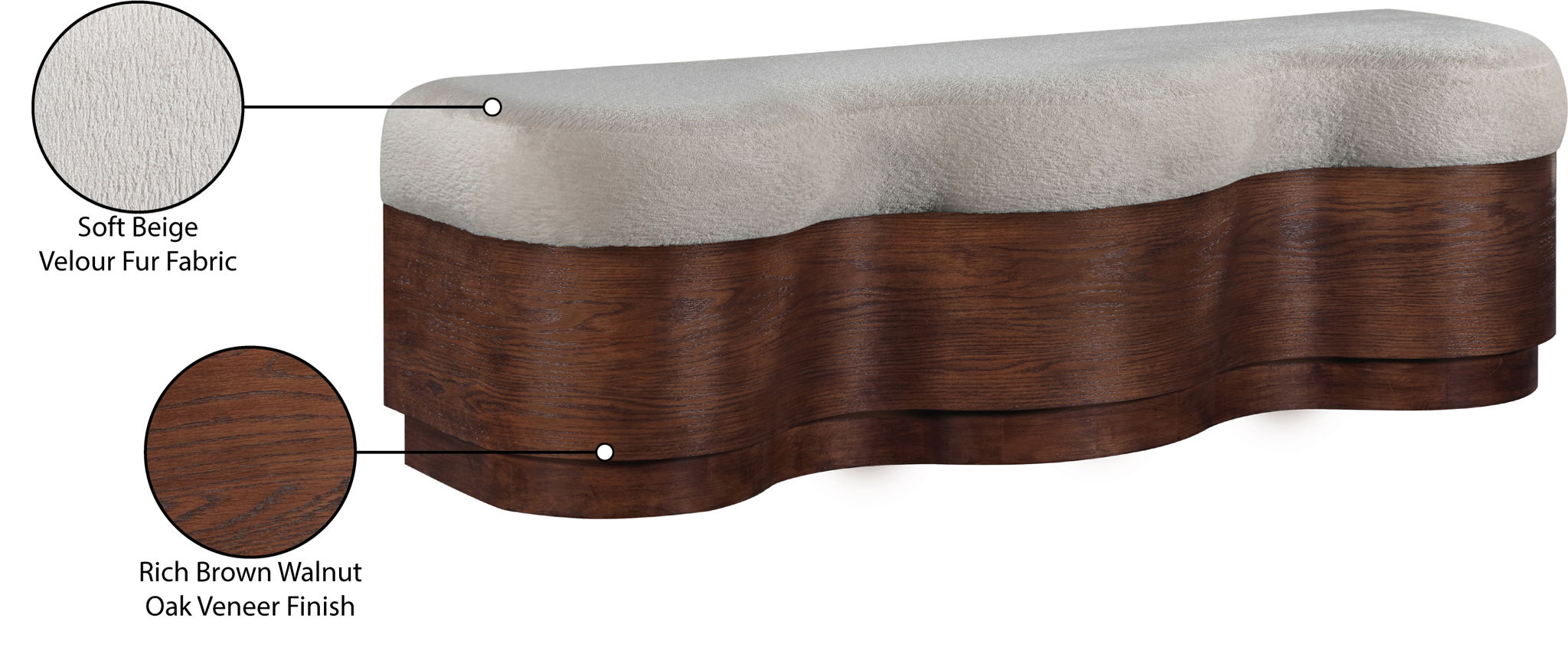 Savoy - Bench With Brown Base