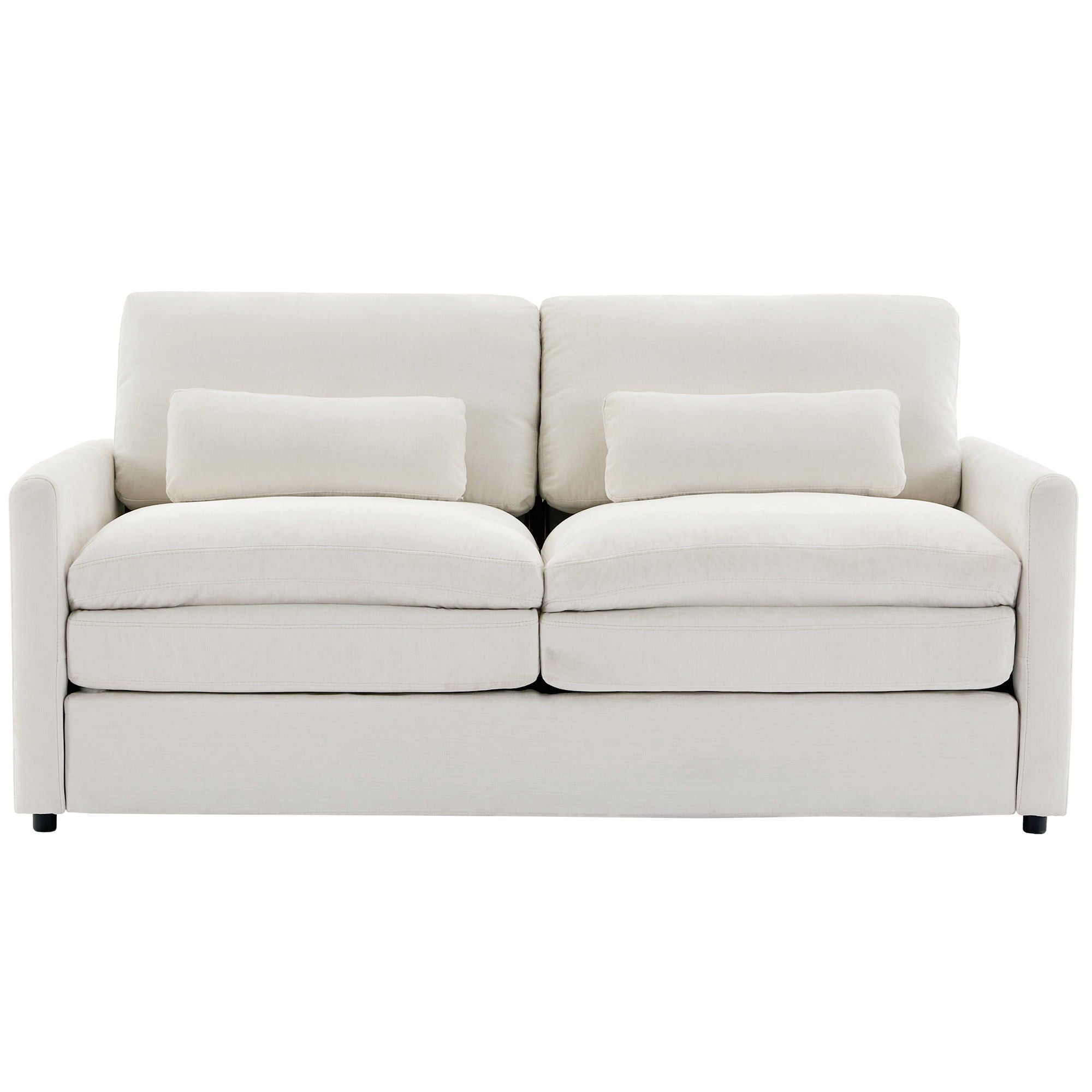 Cozy Upholstered Cushion Loveseat Sofa For Living Room