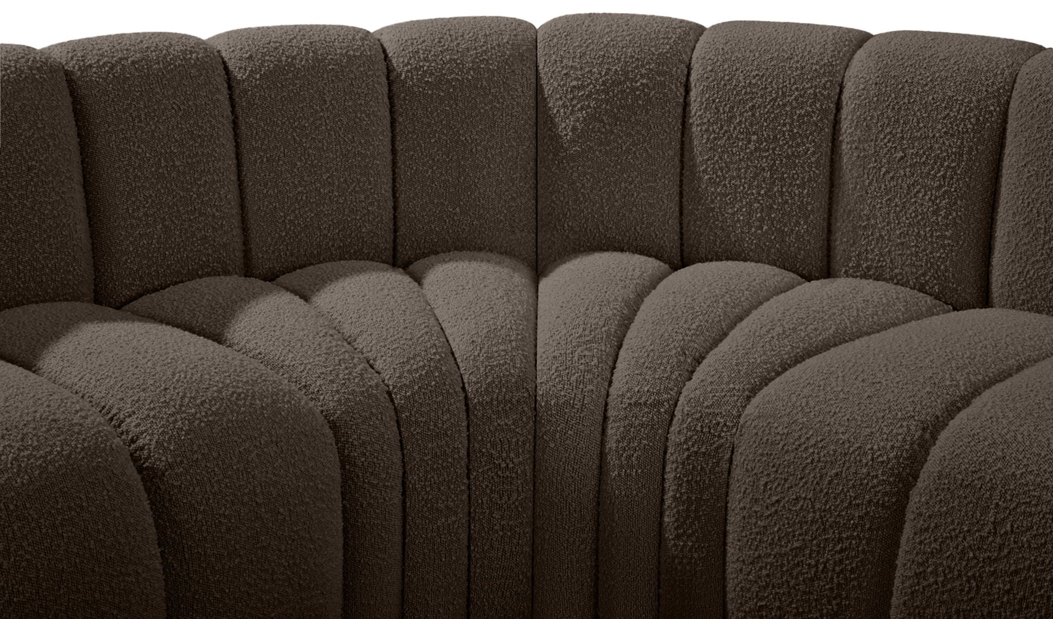 Arc - Boucle Fabric 4 Piece U-Shaped Modular Sofa