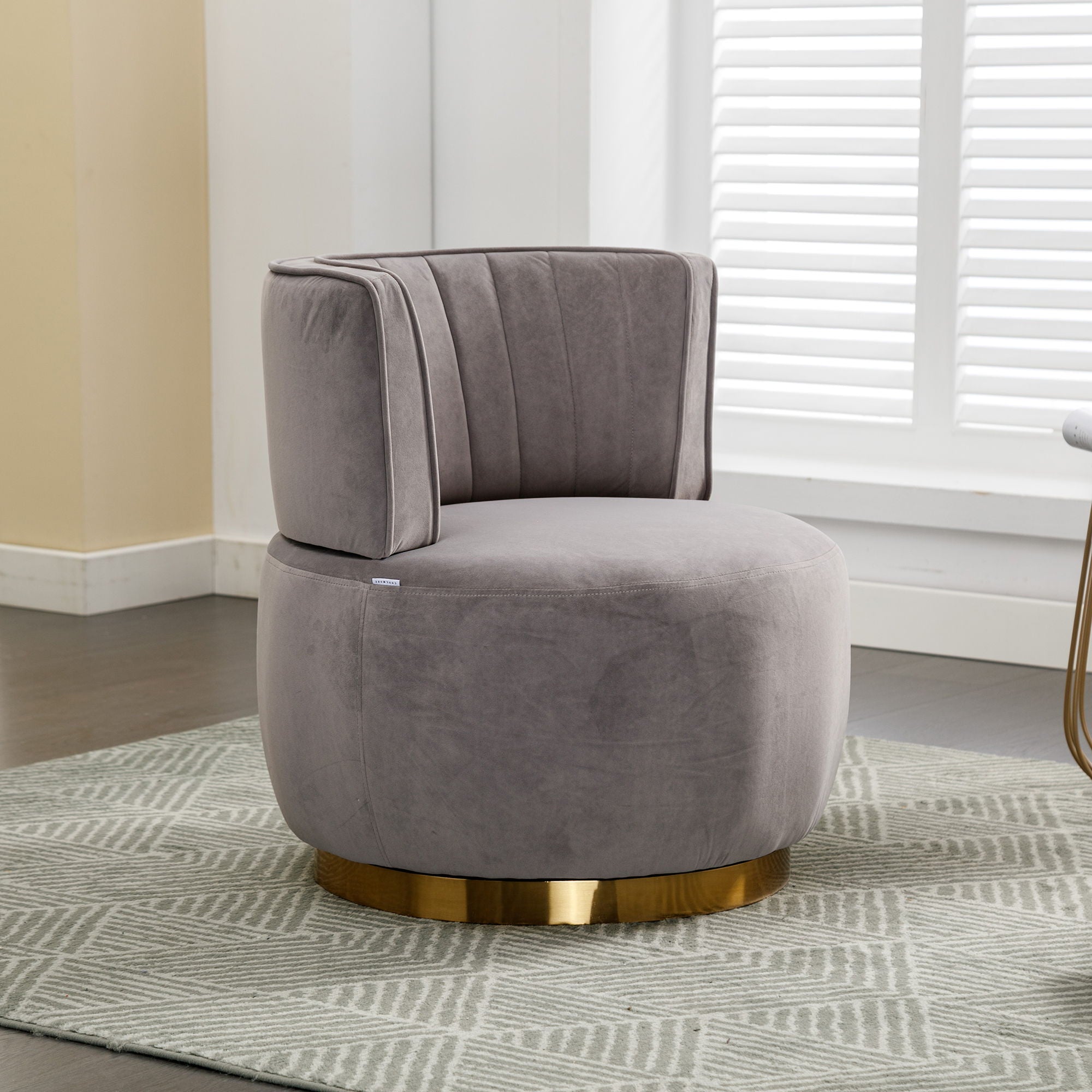 360 Degree Swivel Cuddle Barrel Accent Sofa Chair