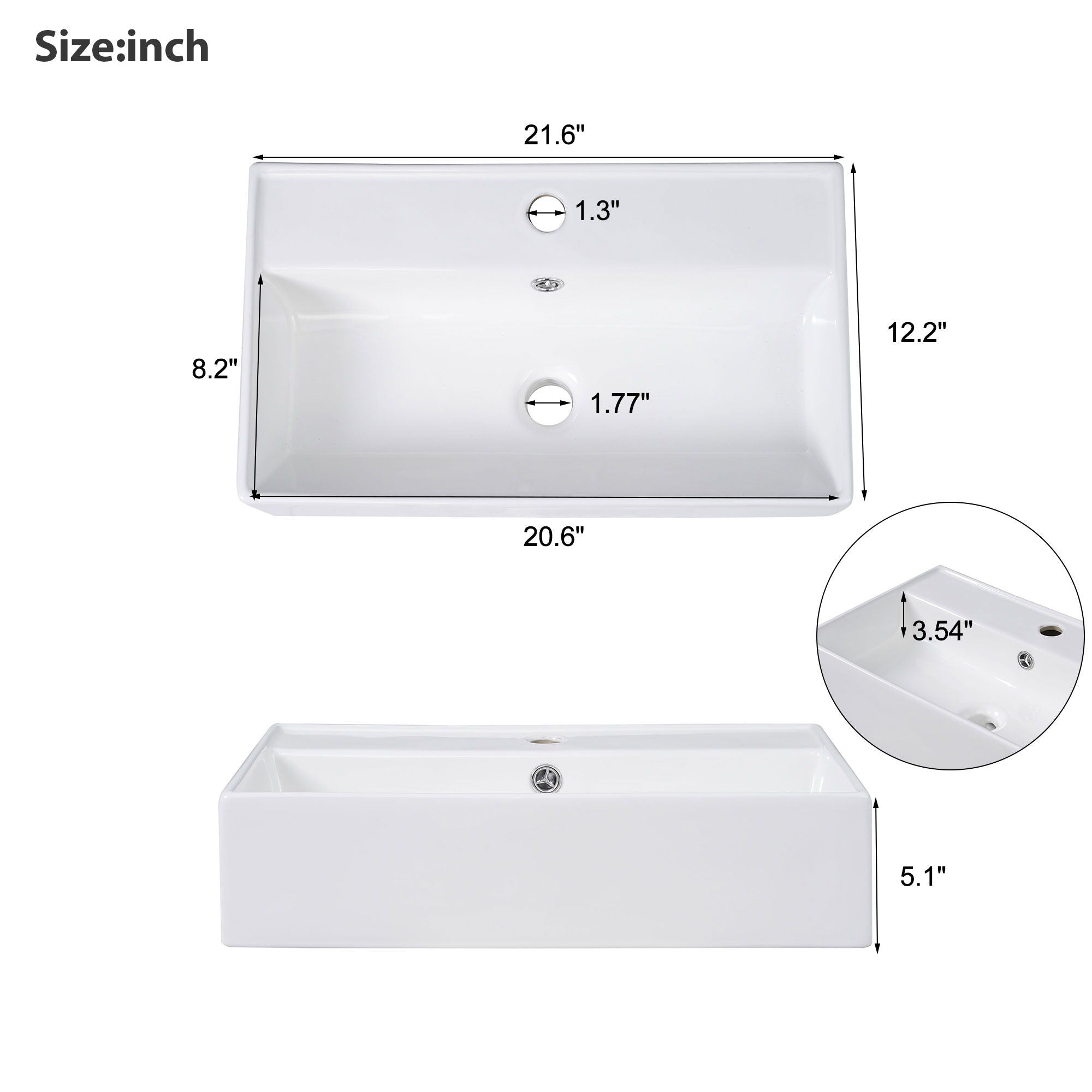 Bathroom Vanity With Sink, Freestanding Wood Grain Cabinet With Storage