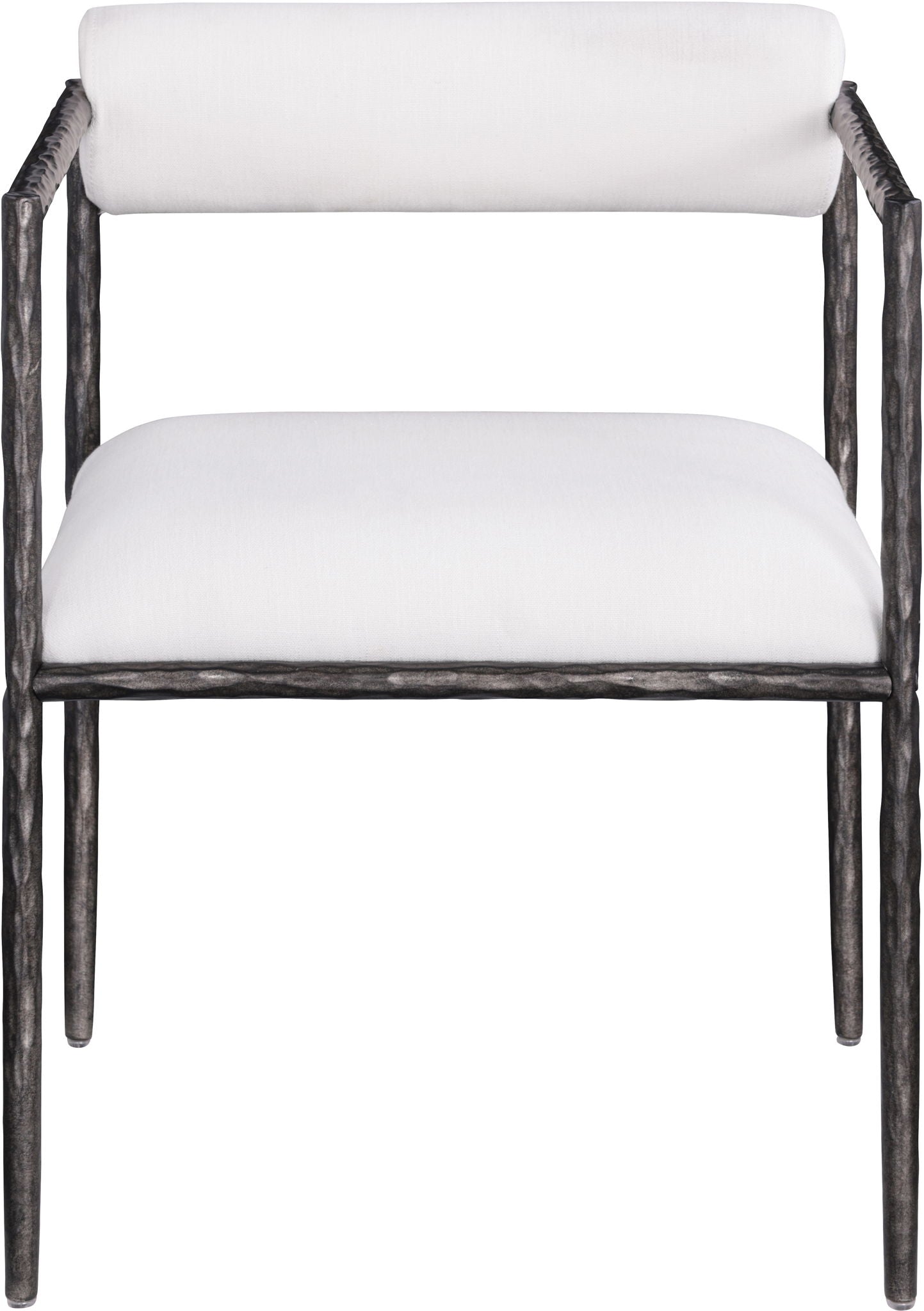 Axis - Linen Textured Cream Fabric Upholstered Dining Chair (Set of 2)
