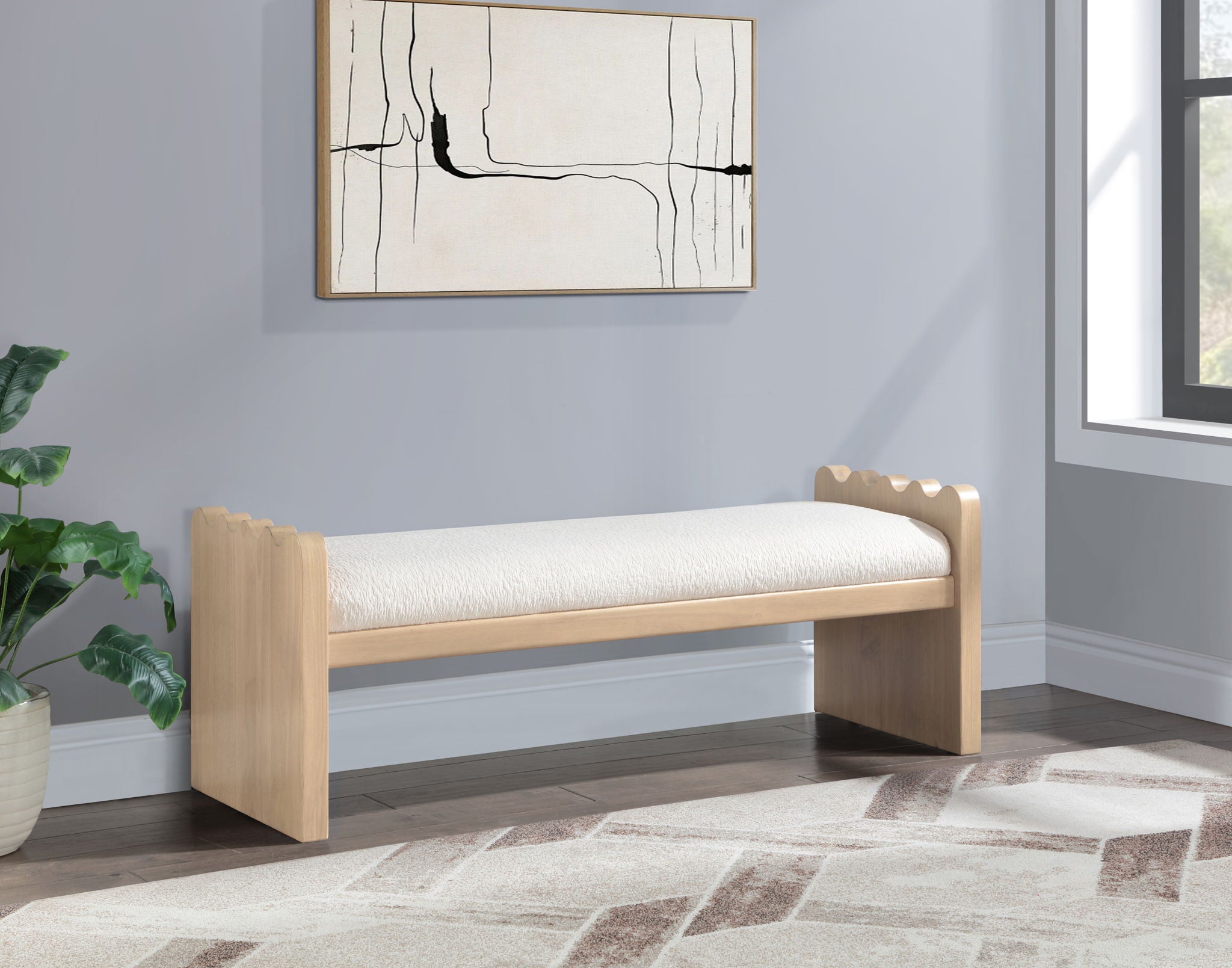 Sonia - Bench With Natural Base
