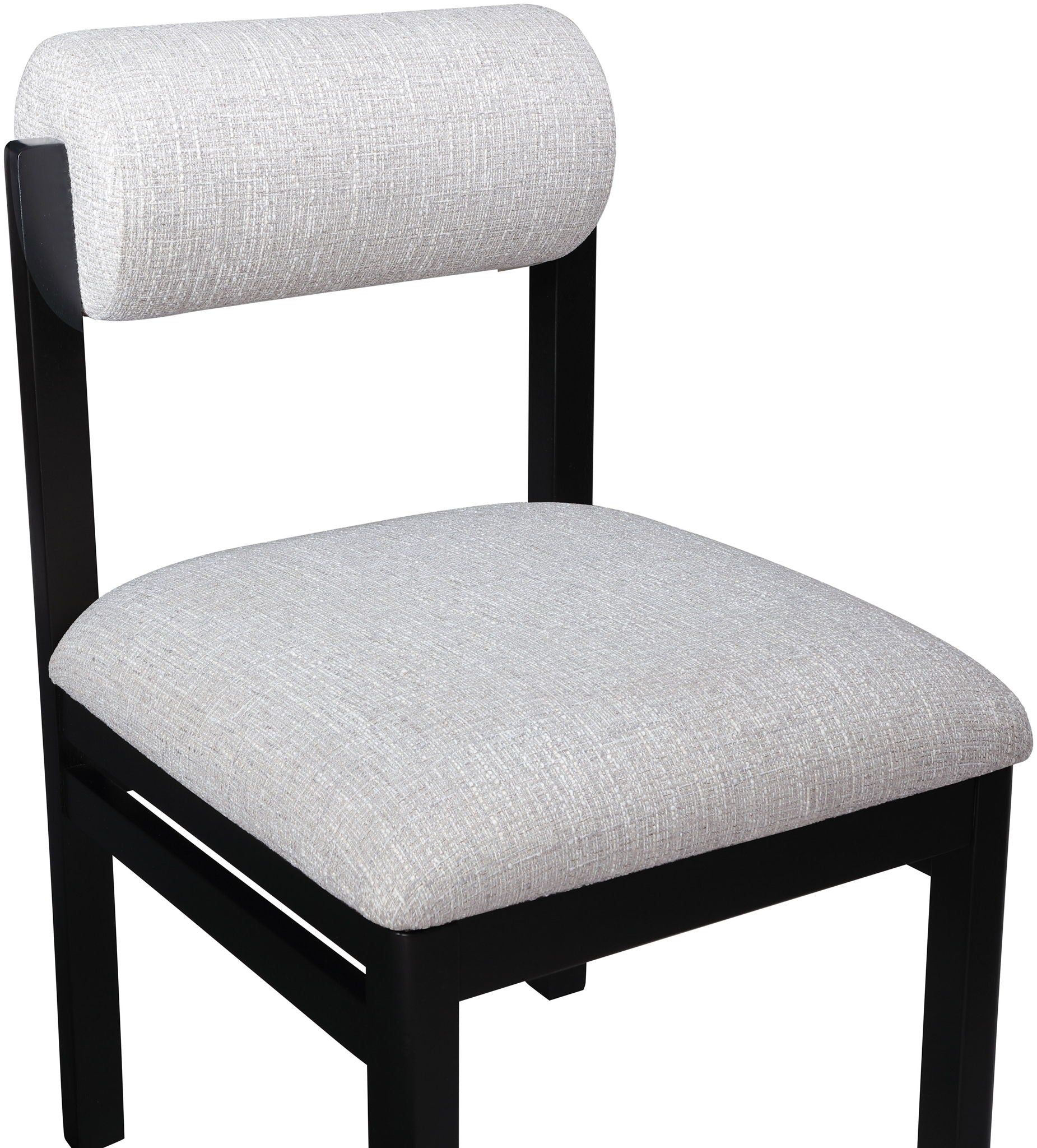 Roundhill - Fabric Dining Chair (Set of 2) - Black Frame