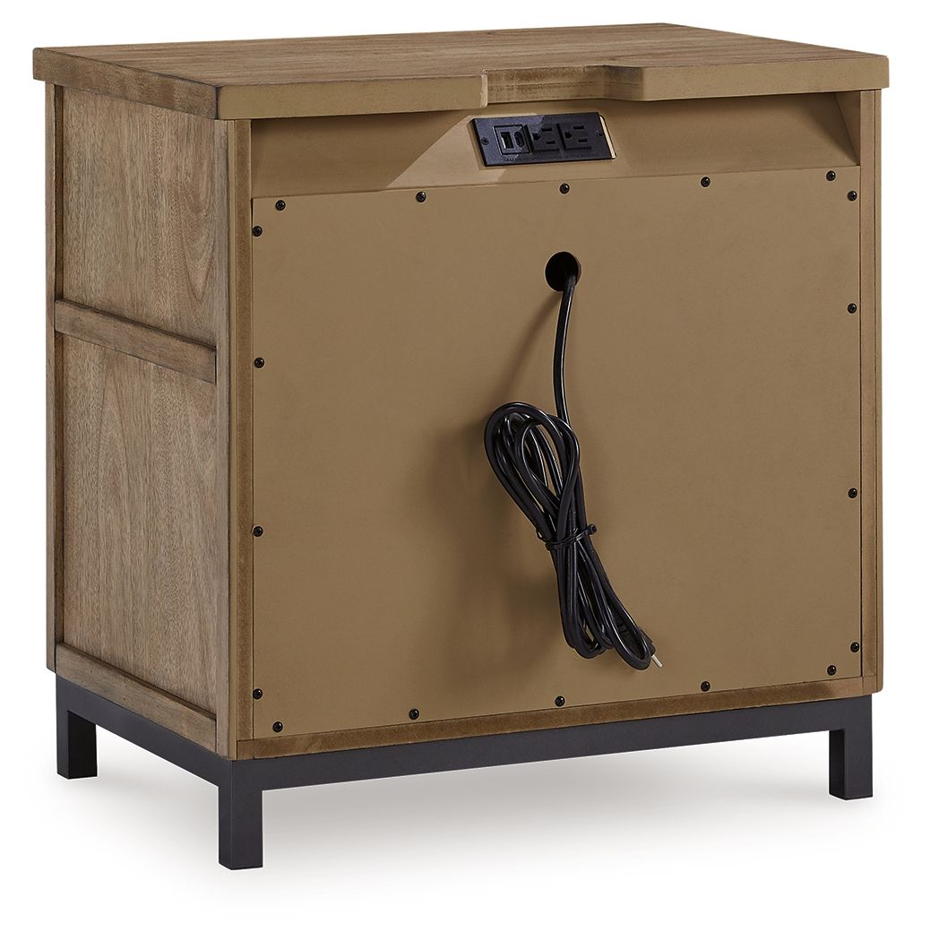 Tomtyn - Two Drawer Night Stand - Light Brown