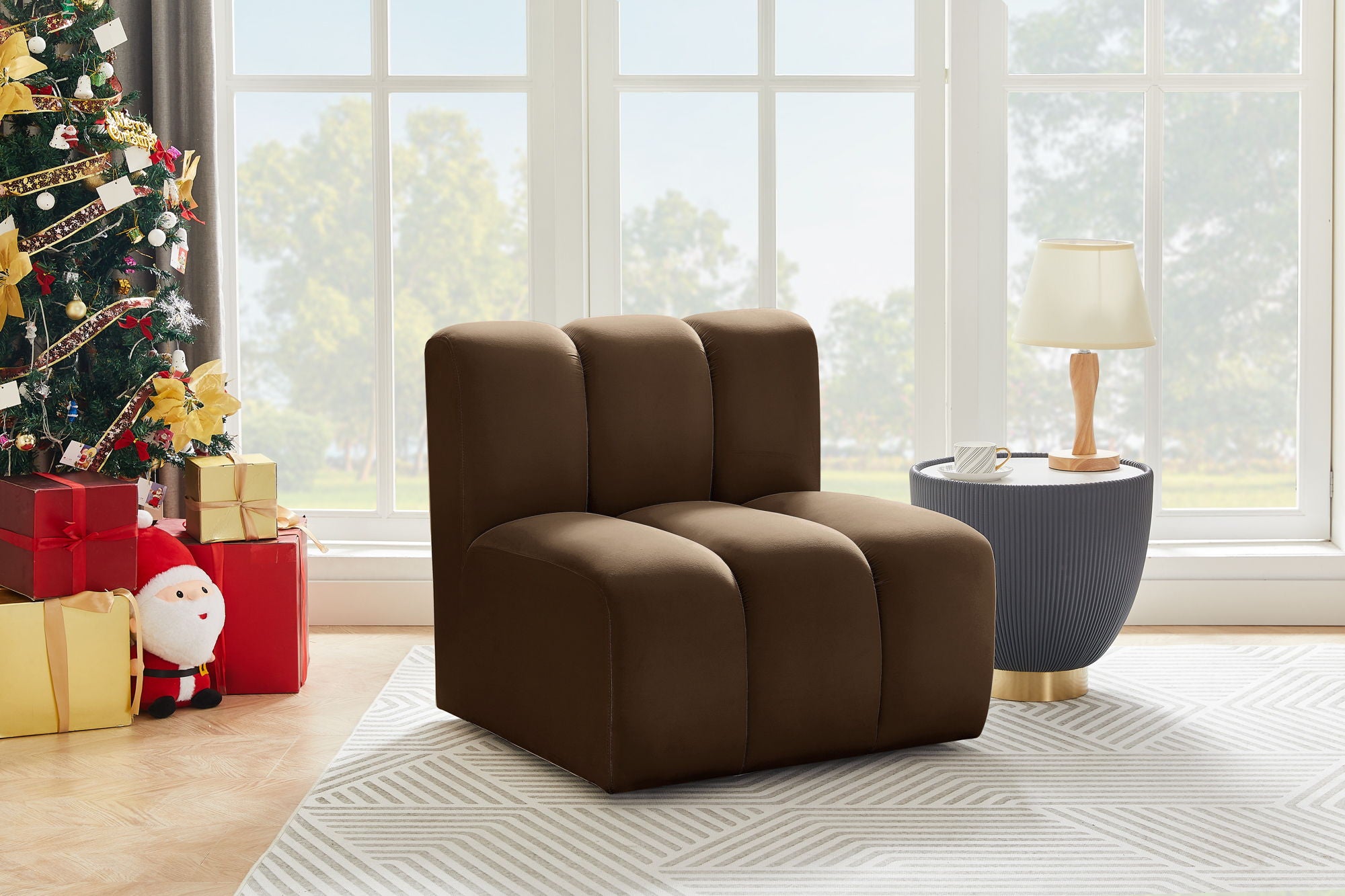 Arc - Velvet Straight Chair