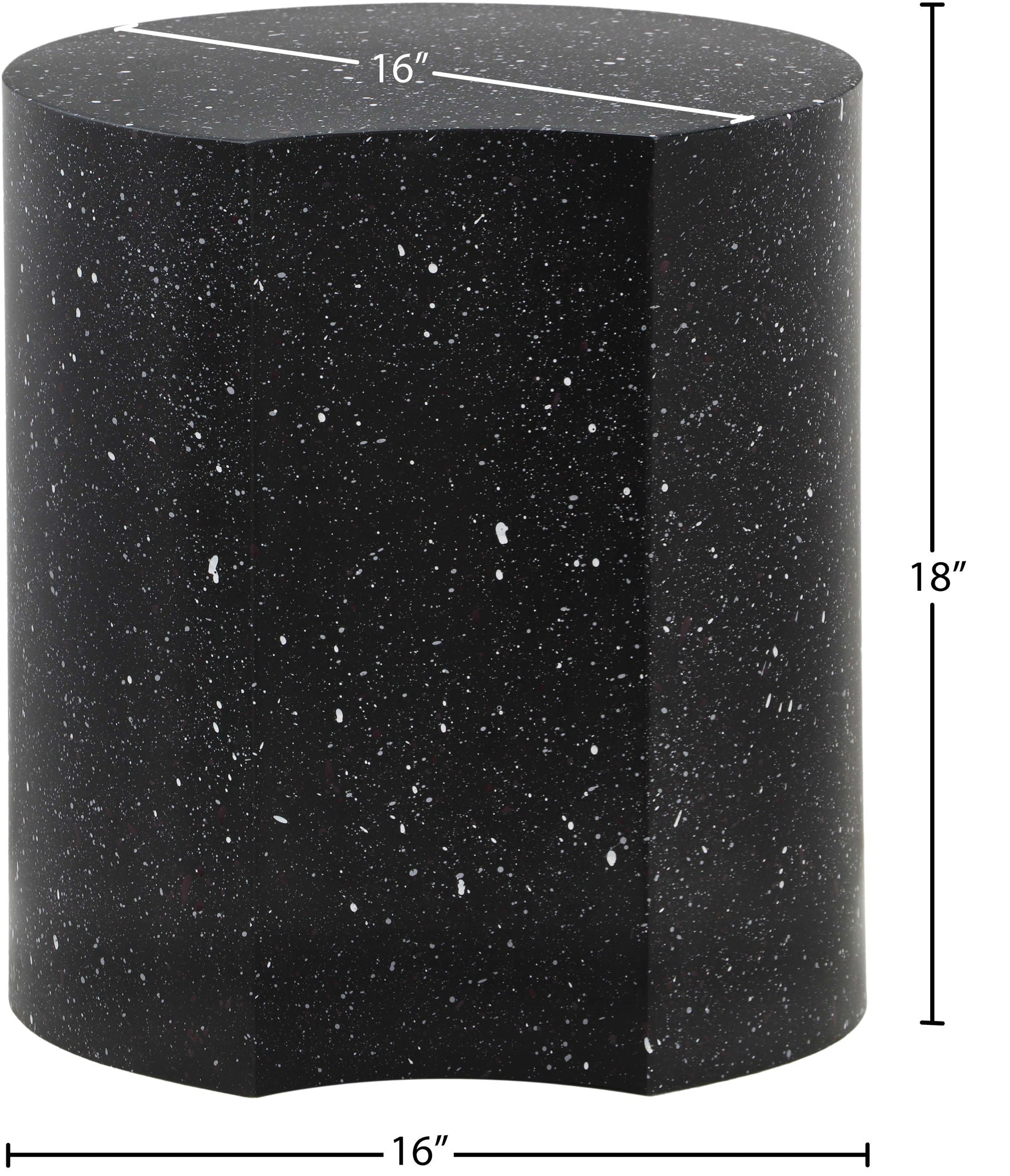 Dimple - End Table - Terazzo Finish