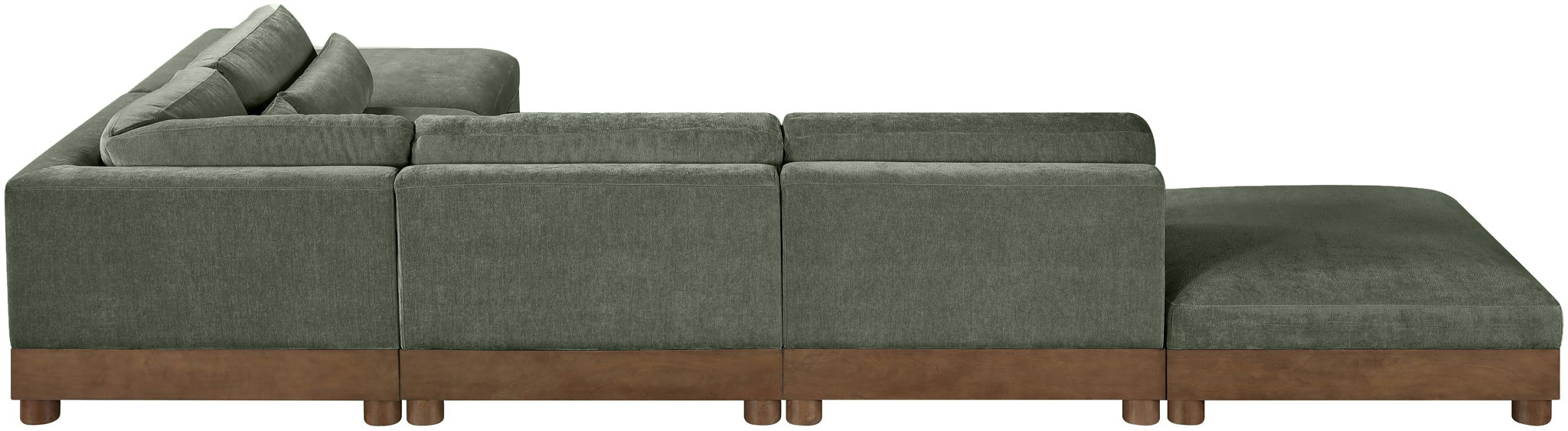 Turin - Chenille Fabric Upholstered Modular Sectional - Green
