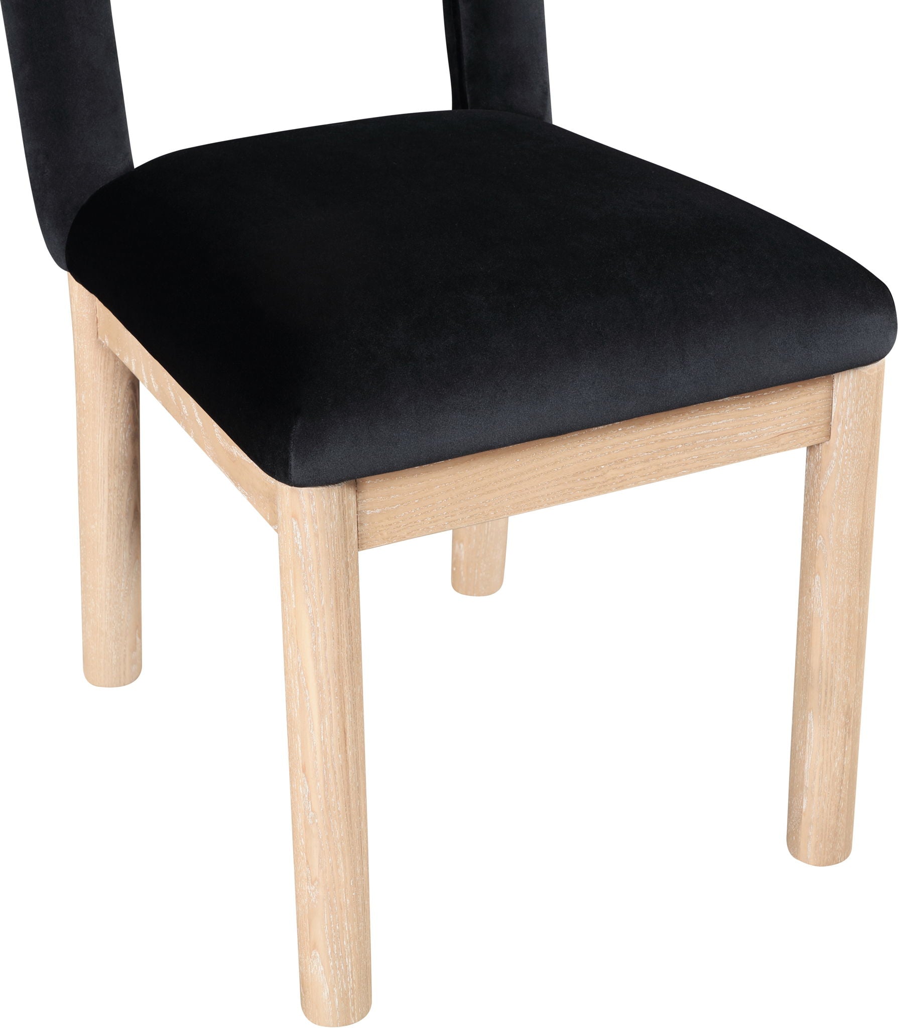 Conrad - Velvet Dining Chair With Natural Legs