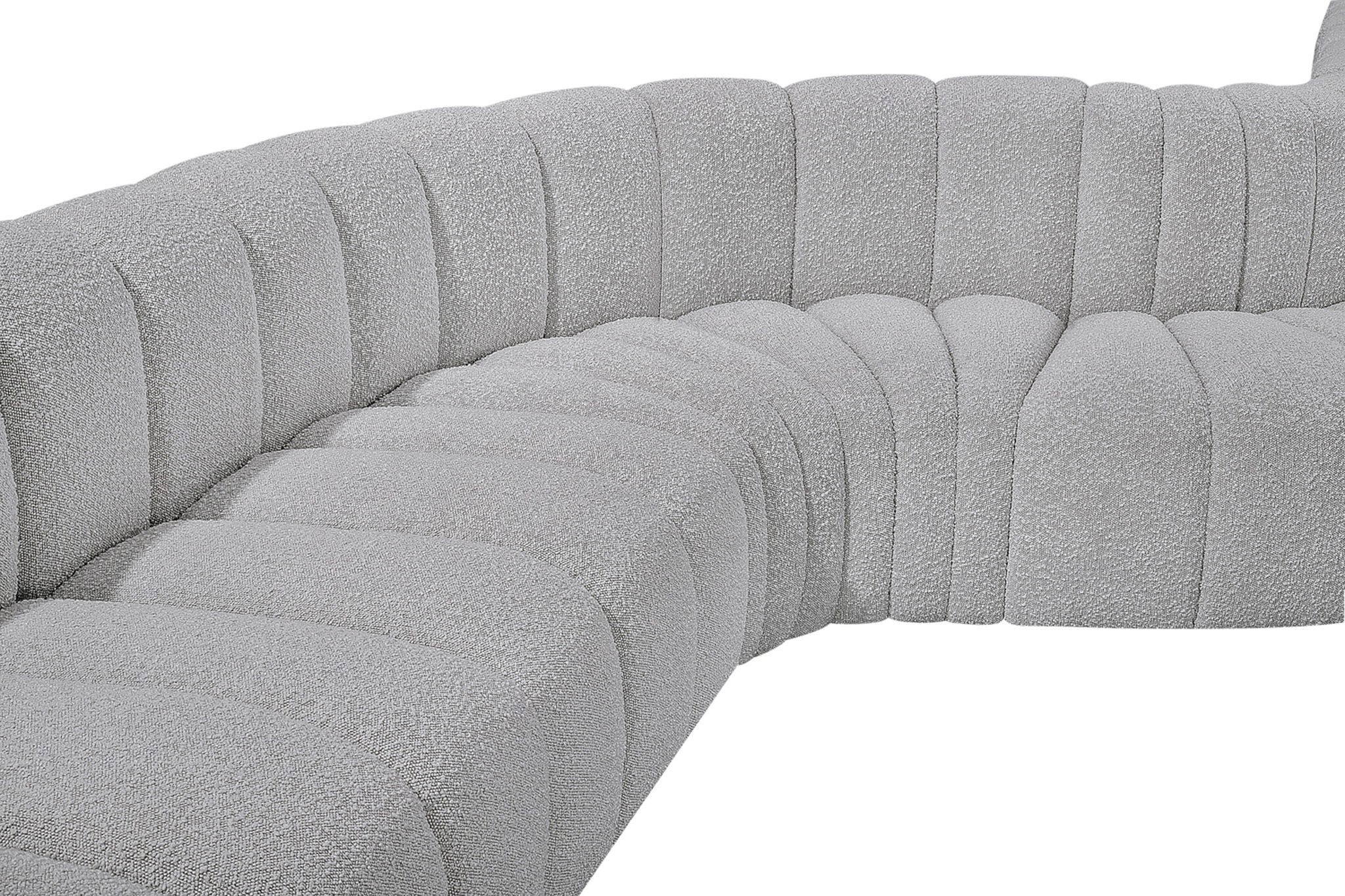 Arc - Boucle Fabric 7 Piece Modular Sofa