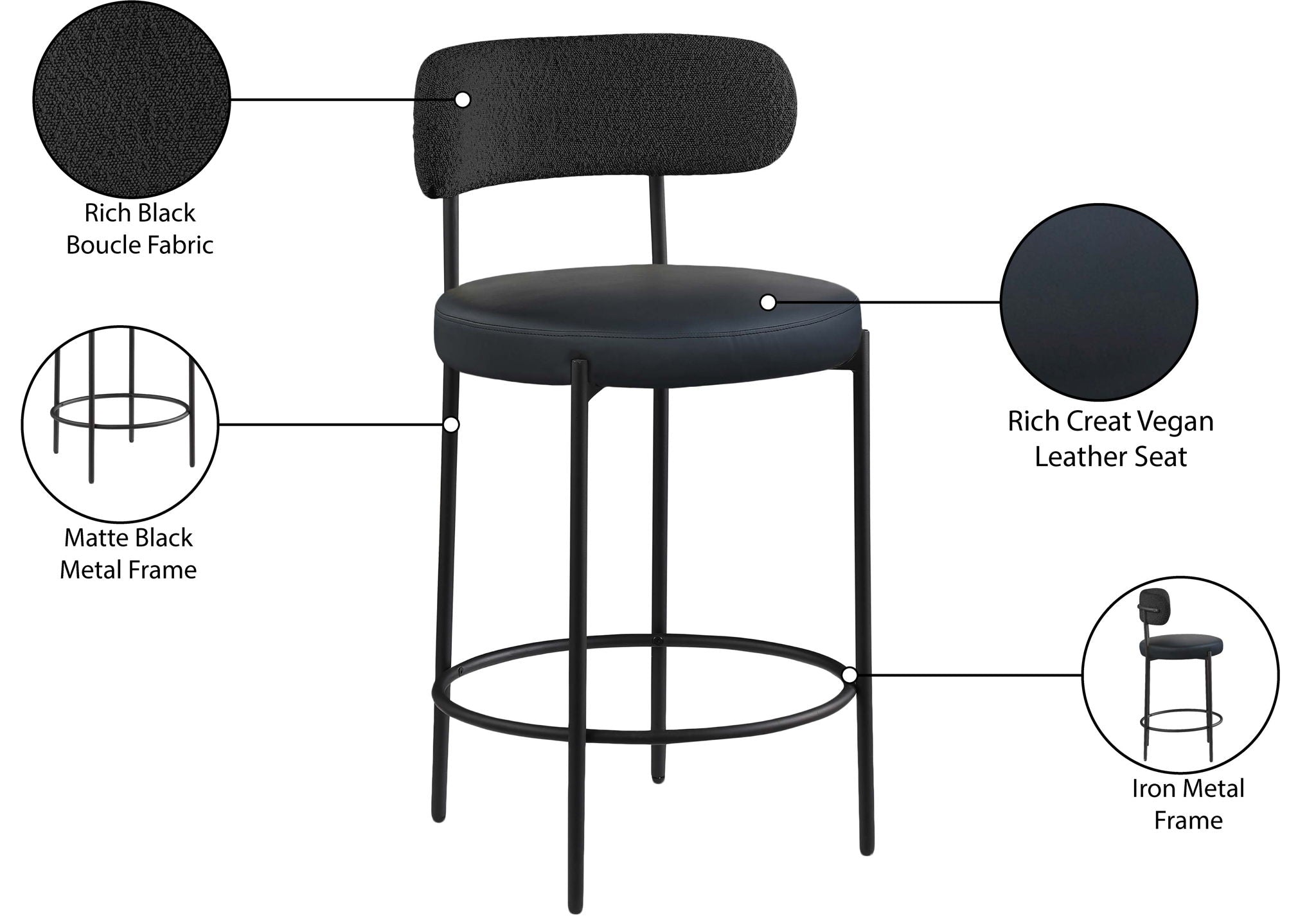 Beacon - Faux Leather Stool (Set of 2)