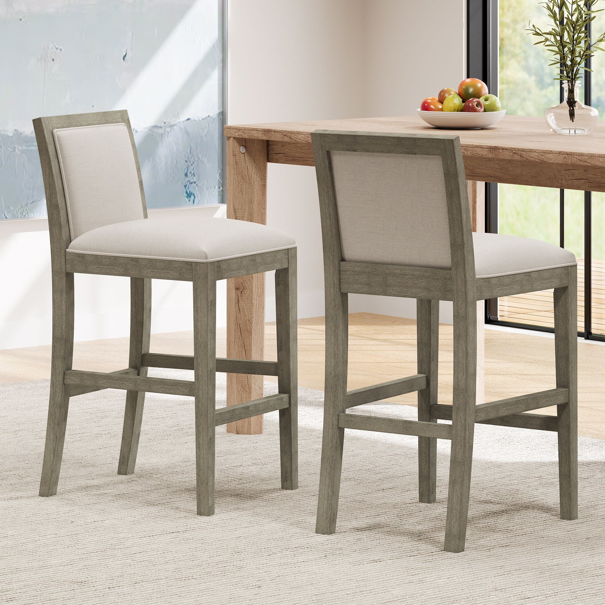 Upholstered Barstools (Set of 2)