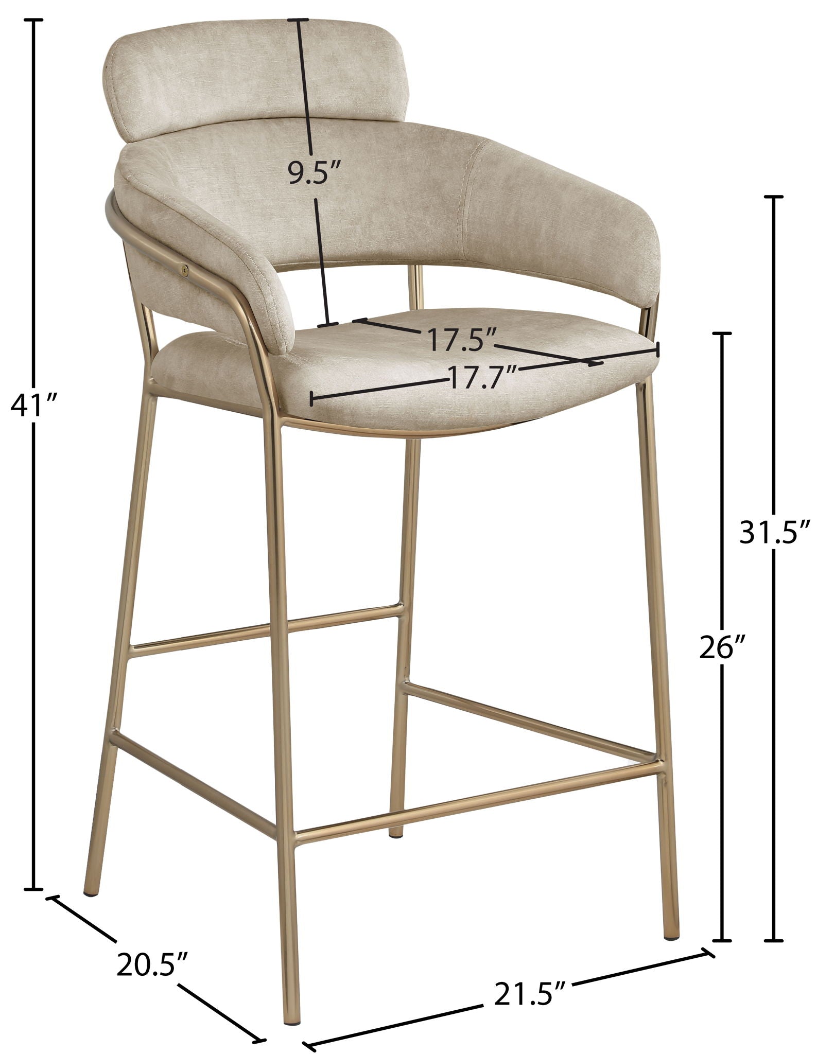 Yara - Counter Stool
