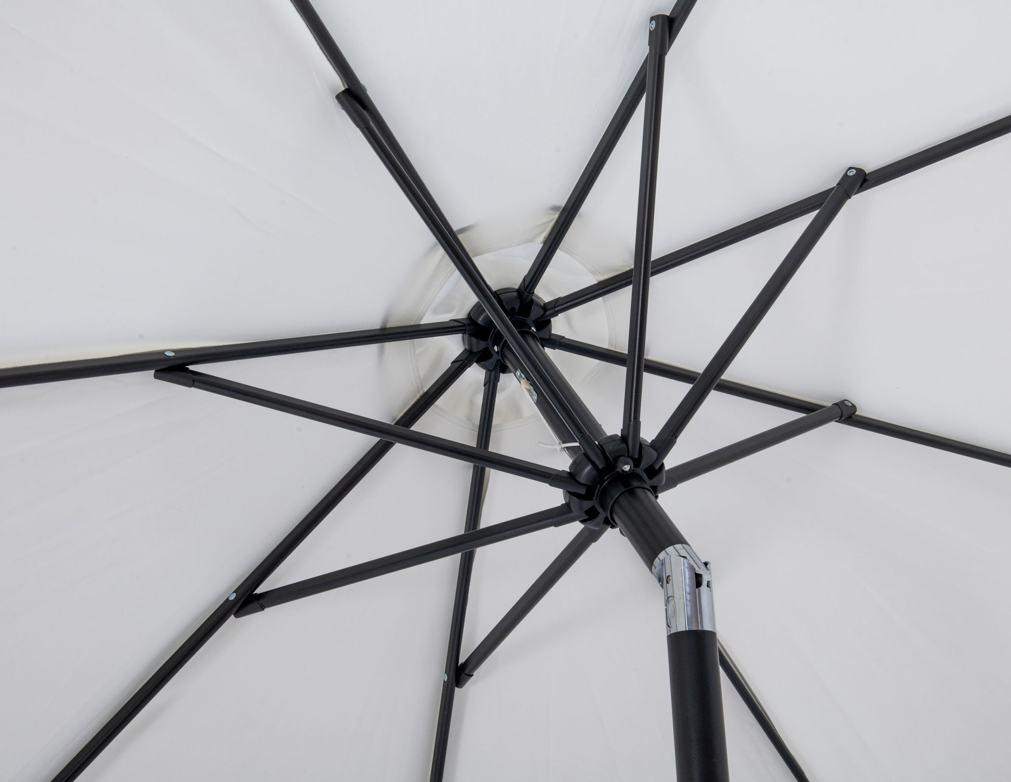 Amalfi - Patio Umbrella - White Base / Black Pole