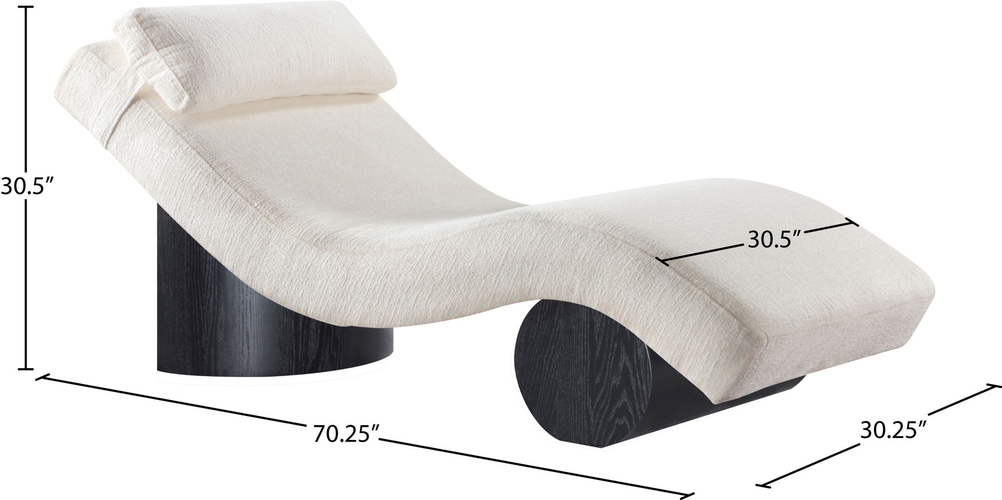 Marcella - Chaise Lounge - Black Base