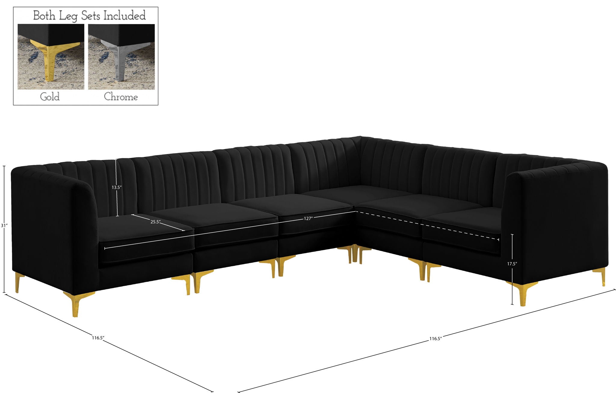 Alina - 6 Piece Sectional