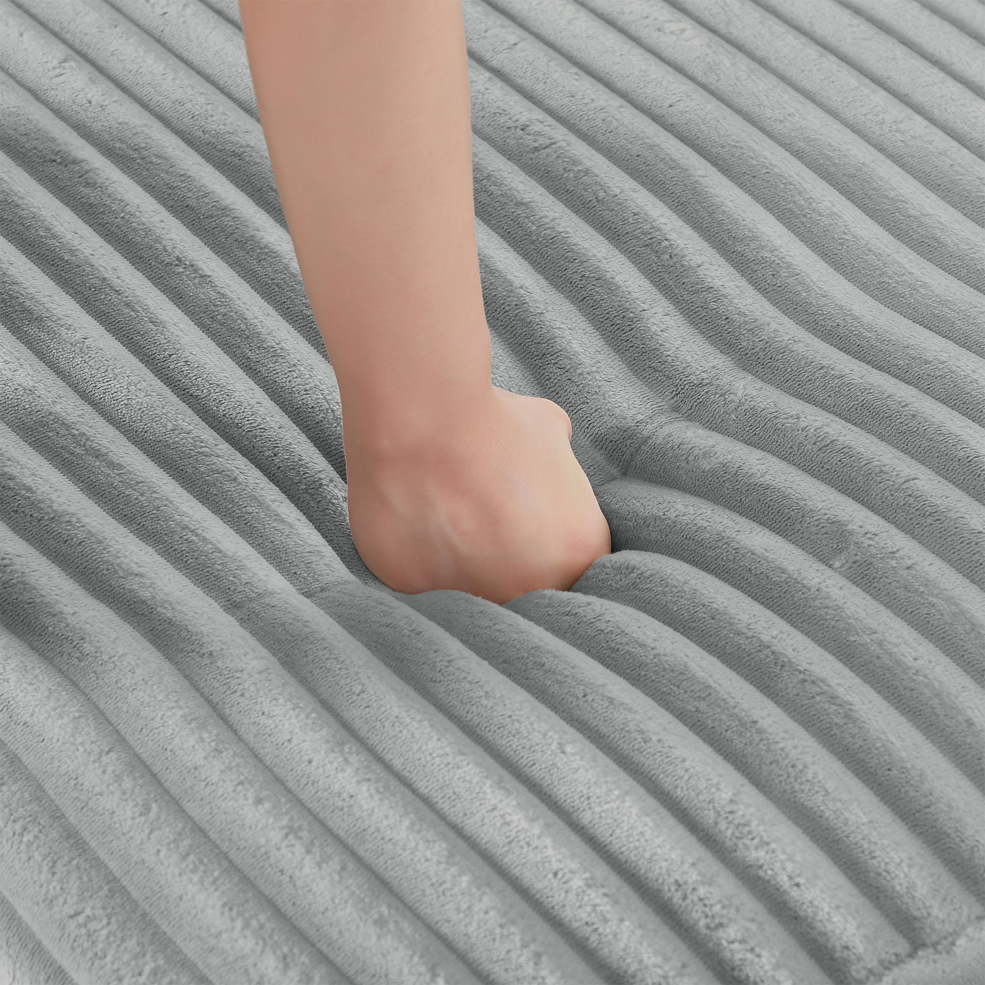 Upholstered U-Shaped Sectional Sofa With Movable Ottoman And Side Storage Pockets