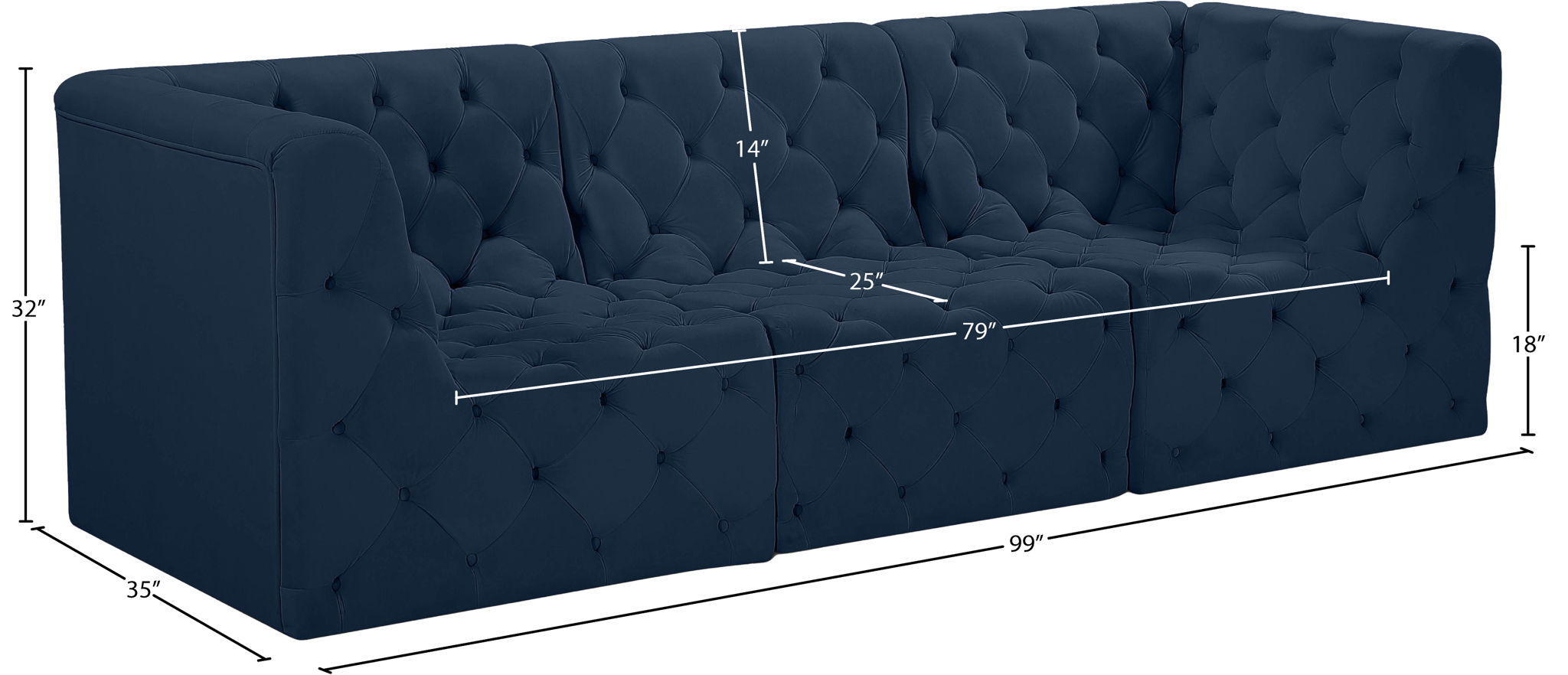 Tuft - Modular Sofa - 3 Seats