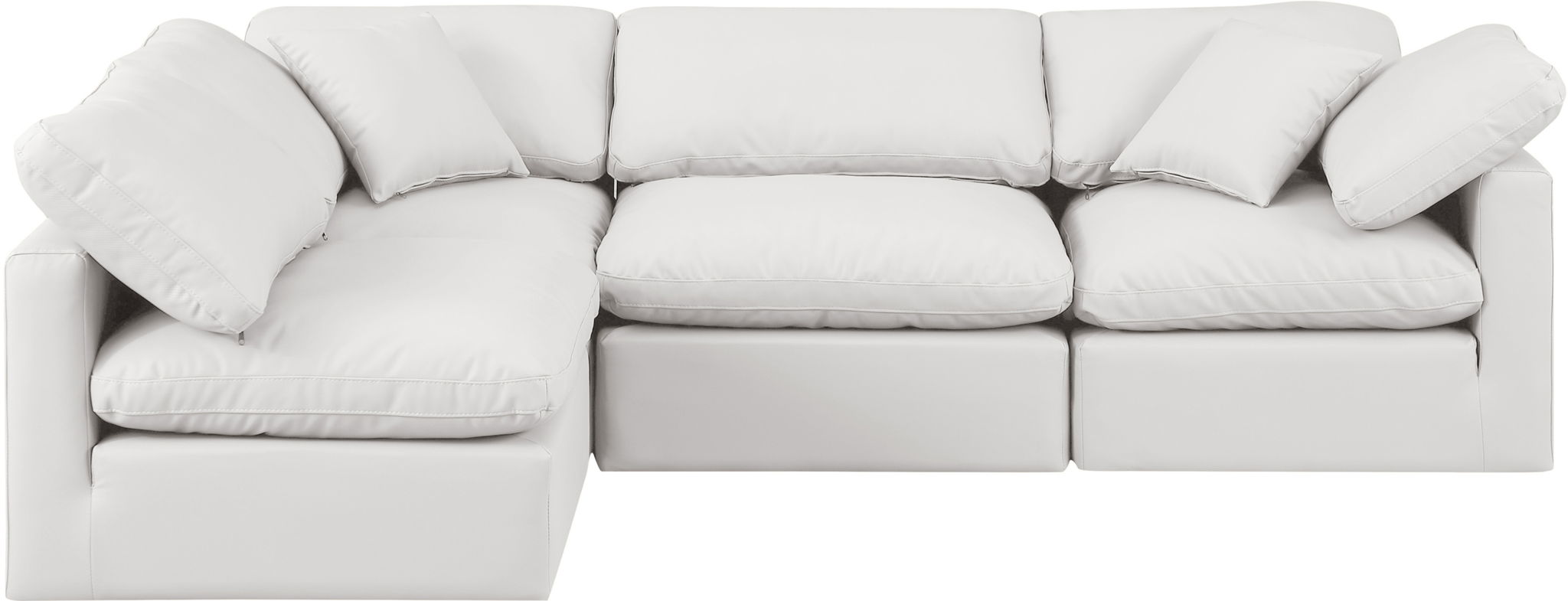 Indulge - Faux Leather 4 Piece Modular Sectional