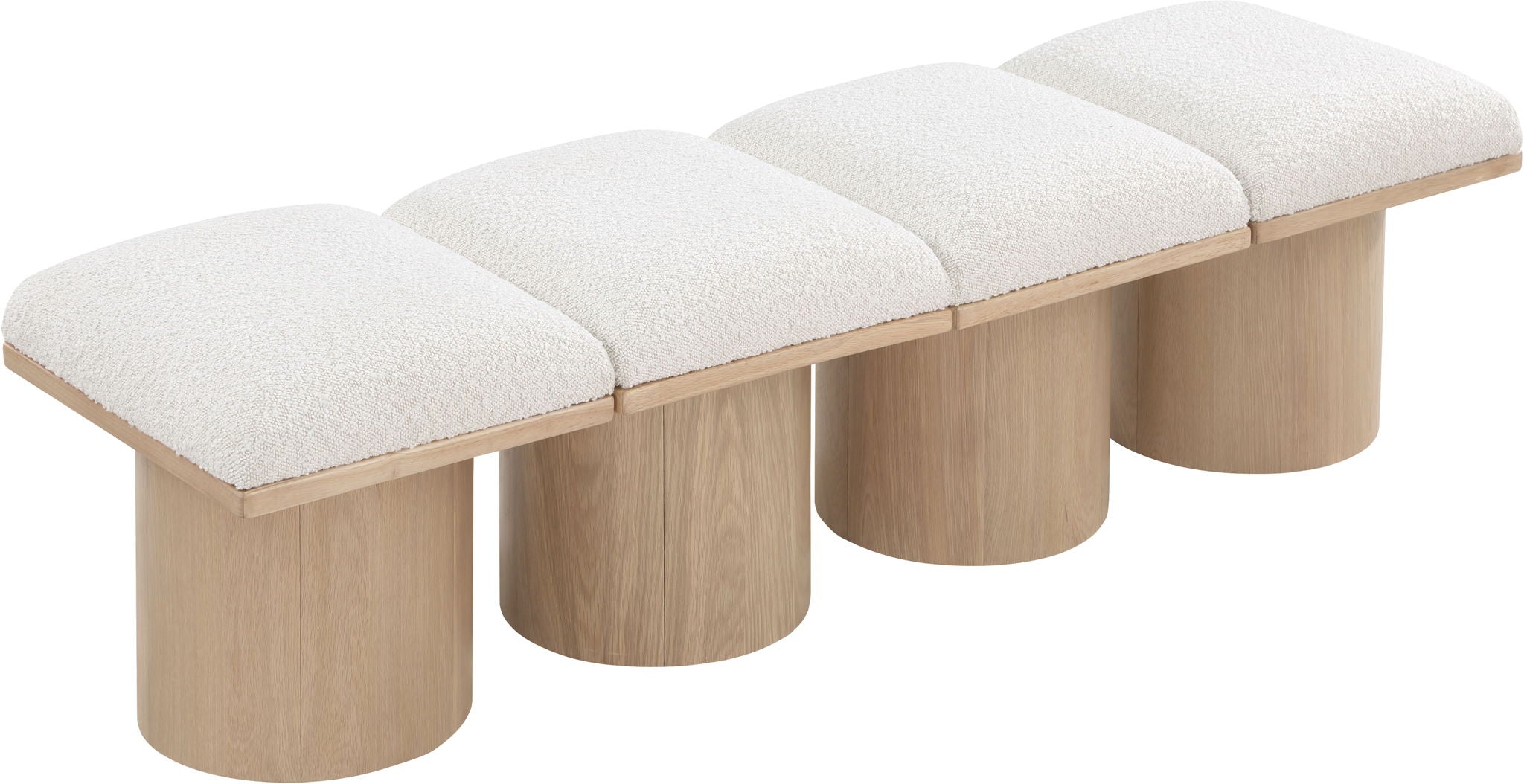 Pavilion - 4 Piece Modular Bench With Natural Base