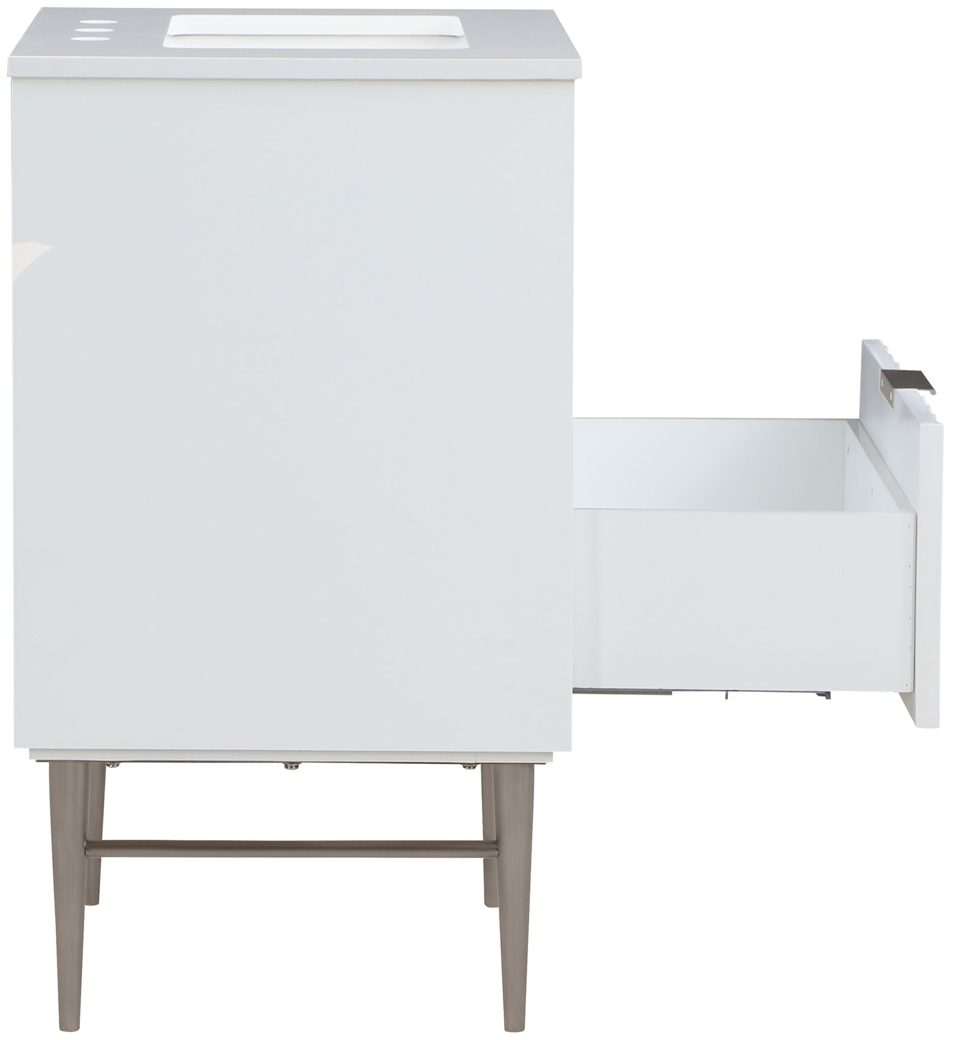 Modernist - Bathroom Vanity With Chrome Legs