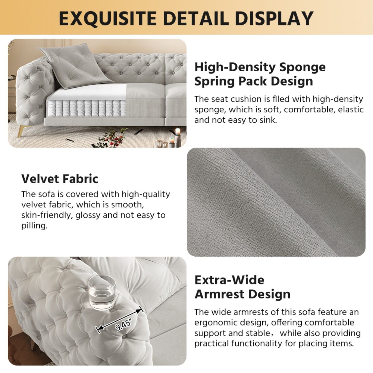 3-In-1 Convertible Sleeper Sofa