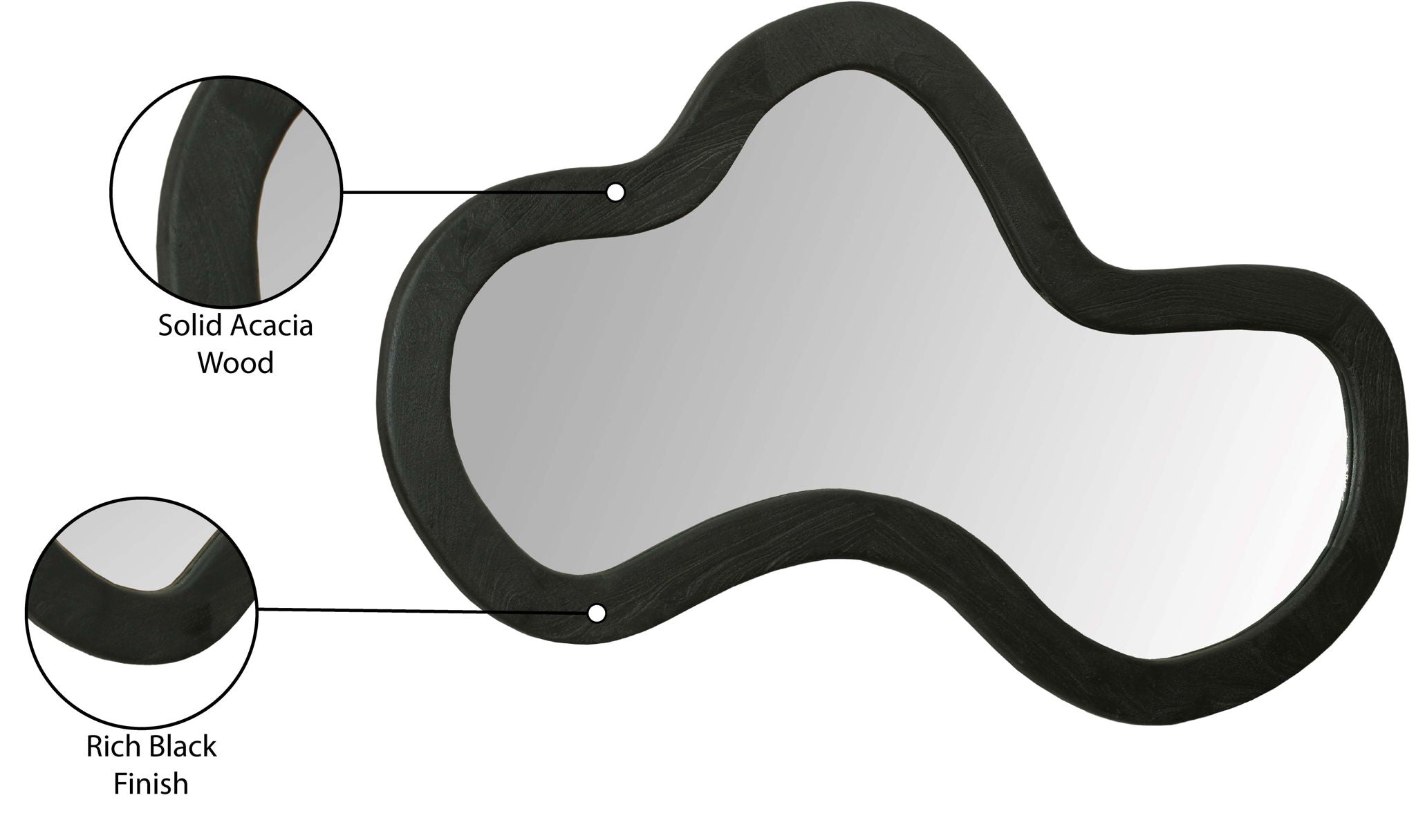 Oblique - Mirror - Wood