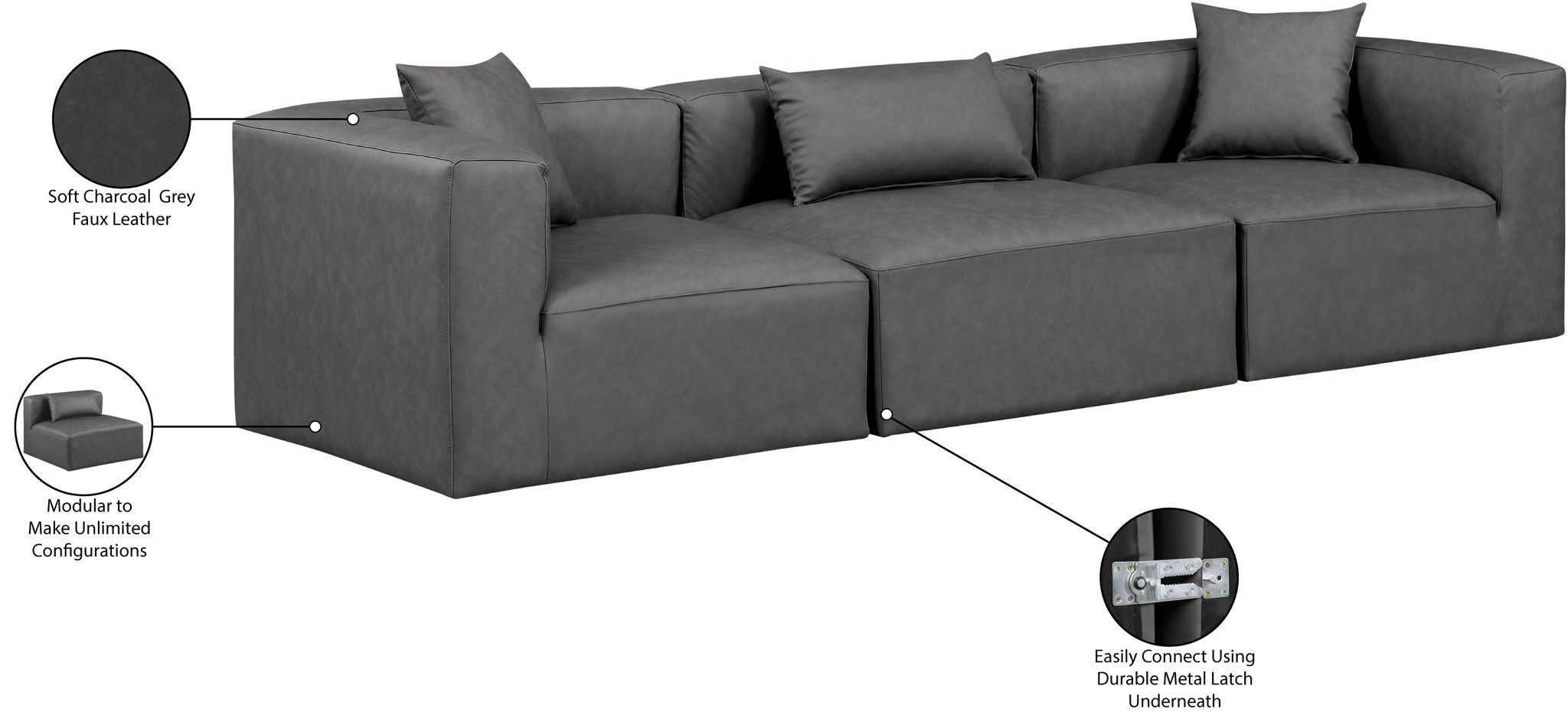 Cube - Modular 3 Seat Sofa