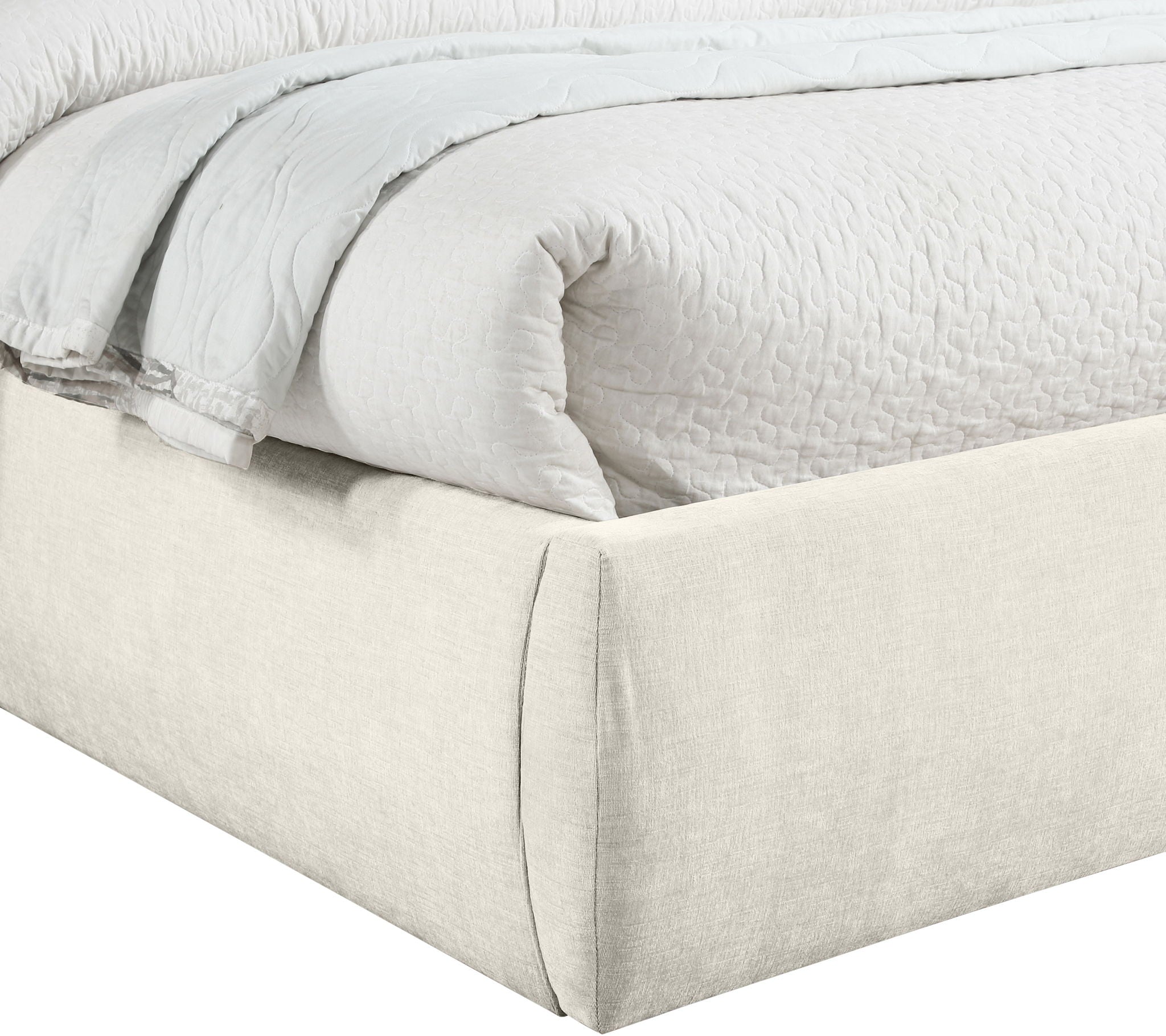 Adam - Chenille Fabric Bed With 70.5" Headboard