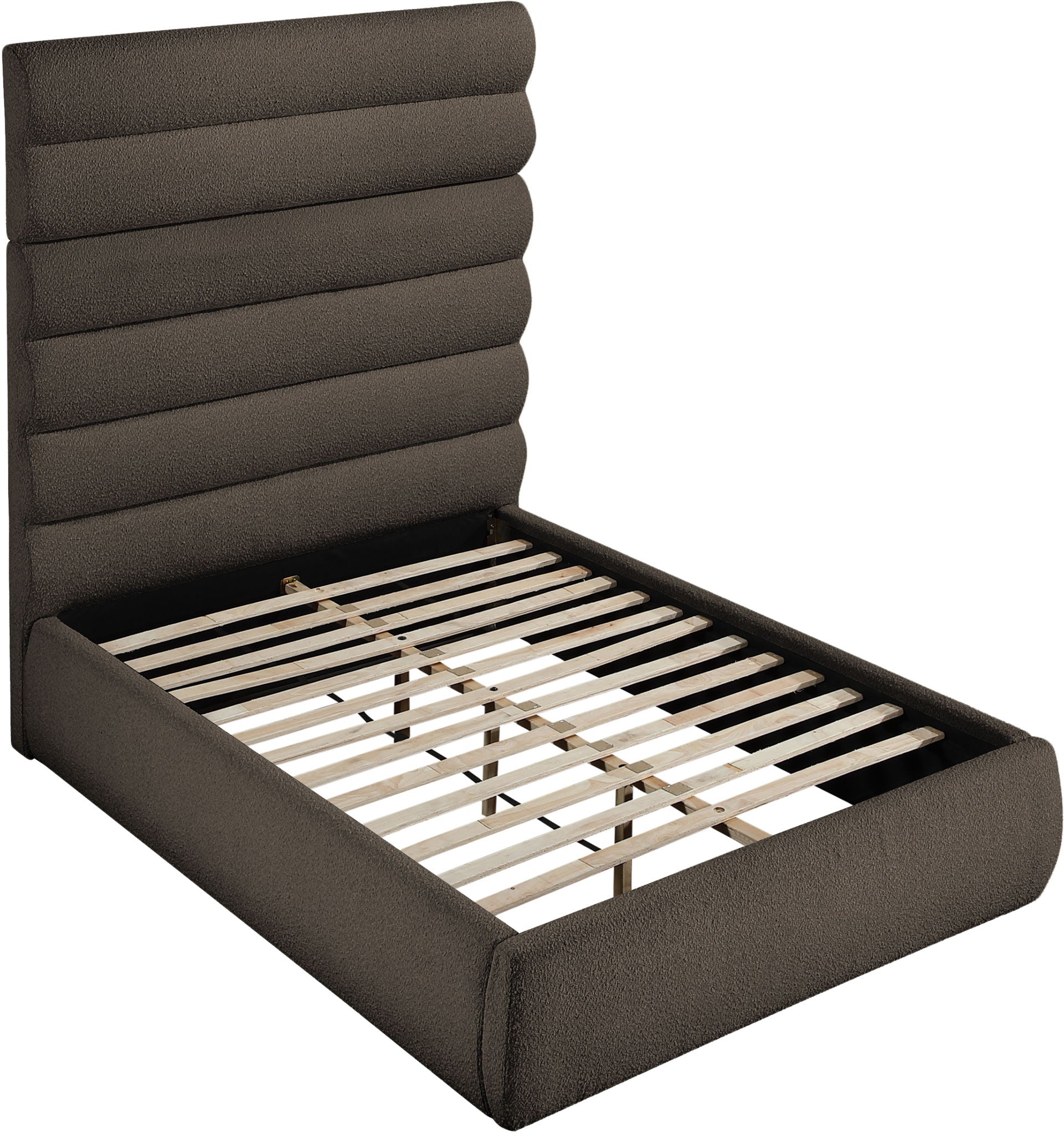 Adam - Boucle Fabric Bed With 70.5" Headboard