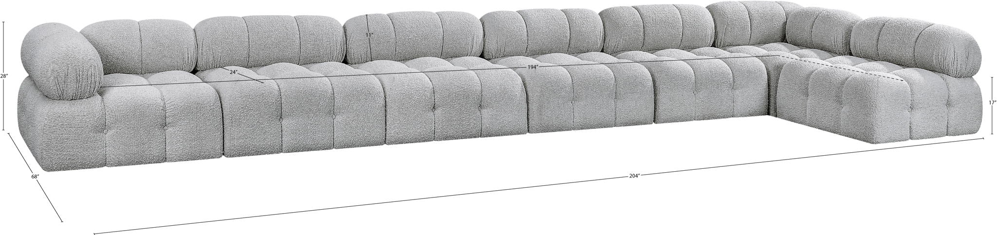 Ames - 7 Piece Modular L-Shaped Sectional