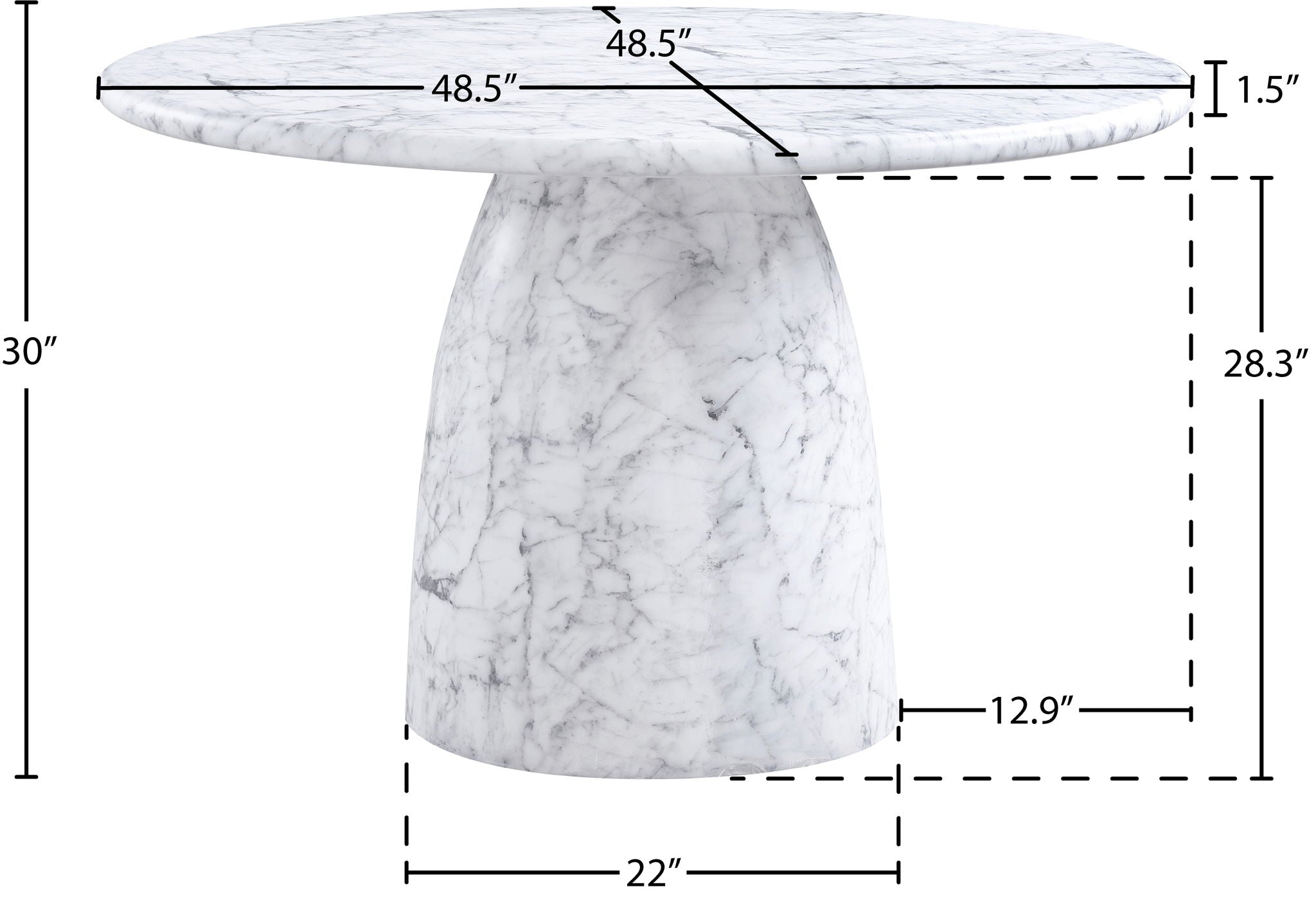 Cosenza - Round Concrete Dining Table