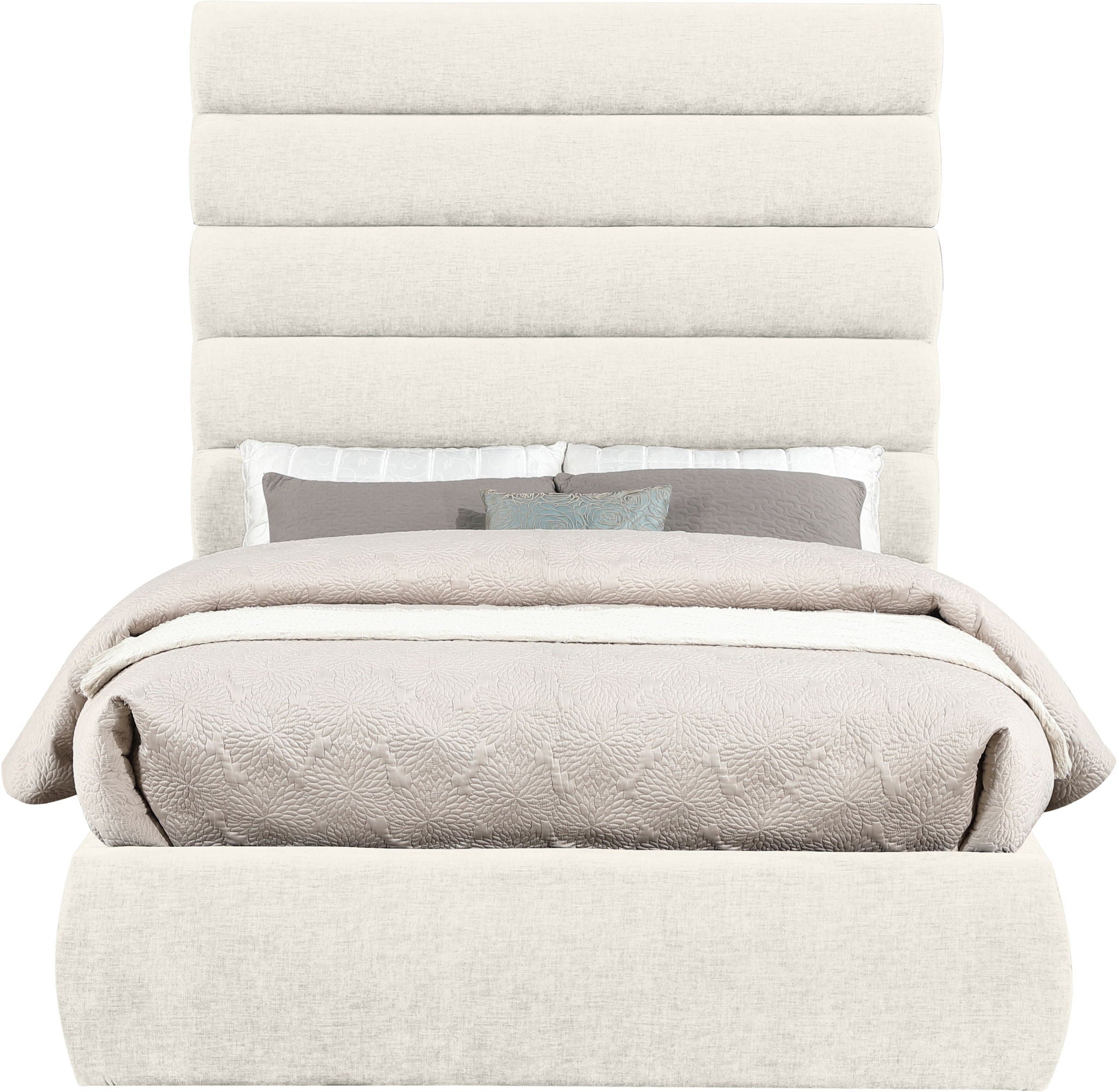 Adam - Chenille Fabric Bed With 70.5" Headboard