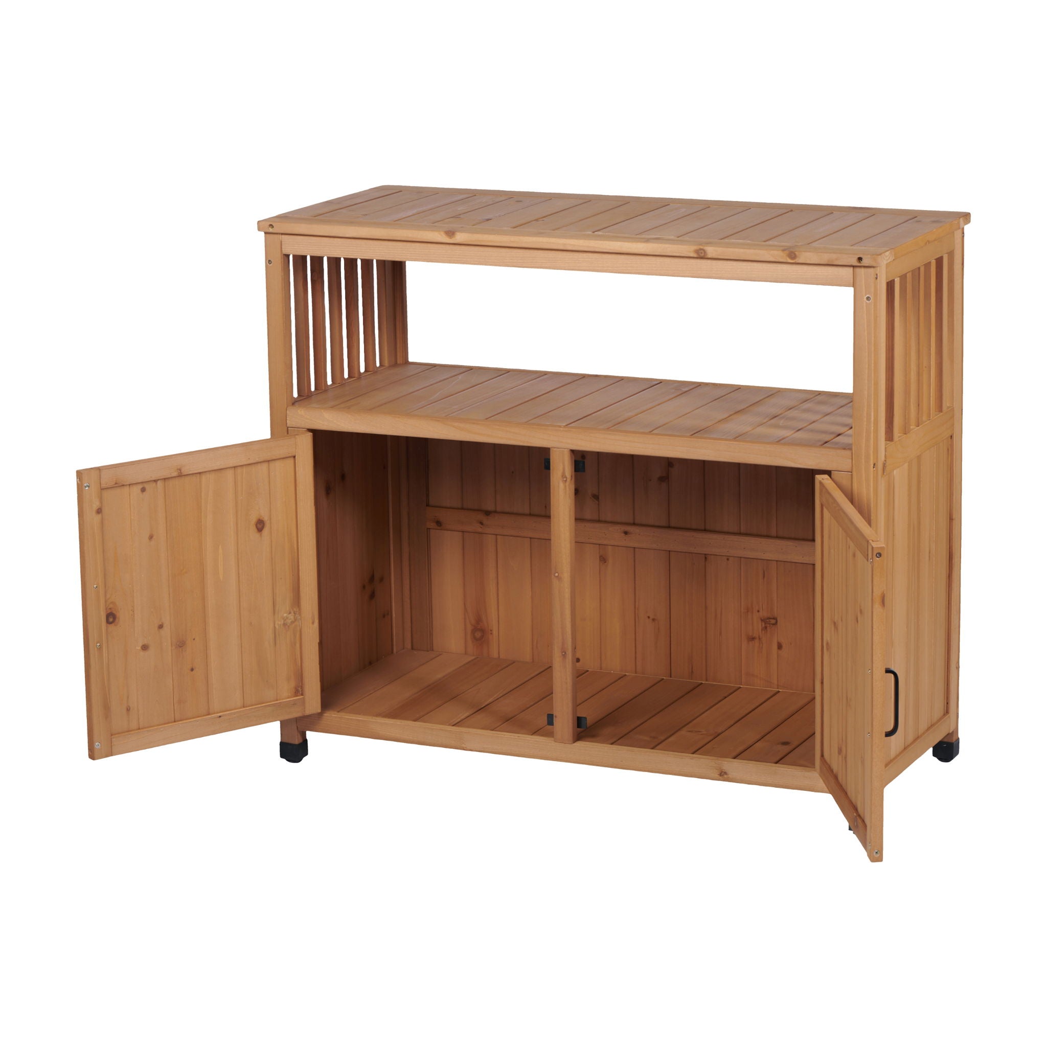 Patio Bar Table Set With Storage
