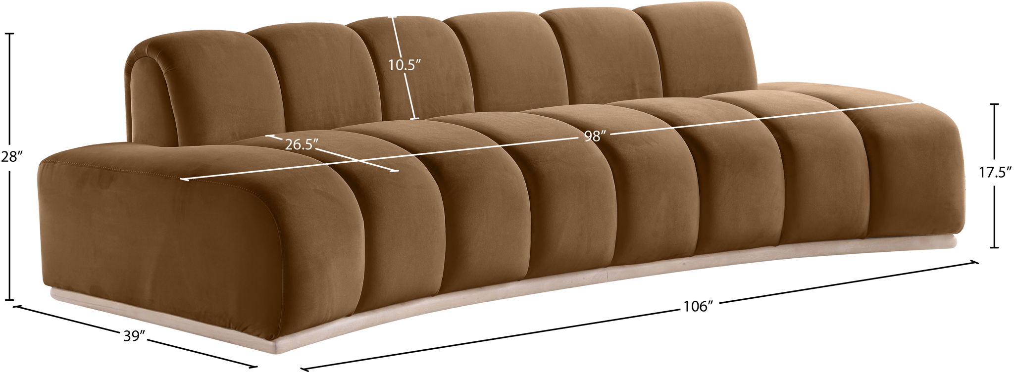 Jace - Sofa - Saddle