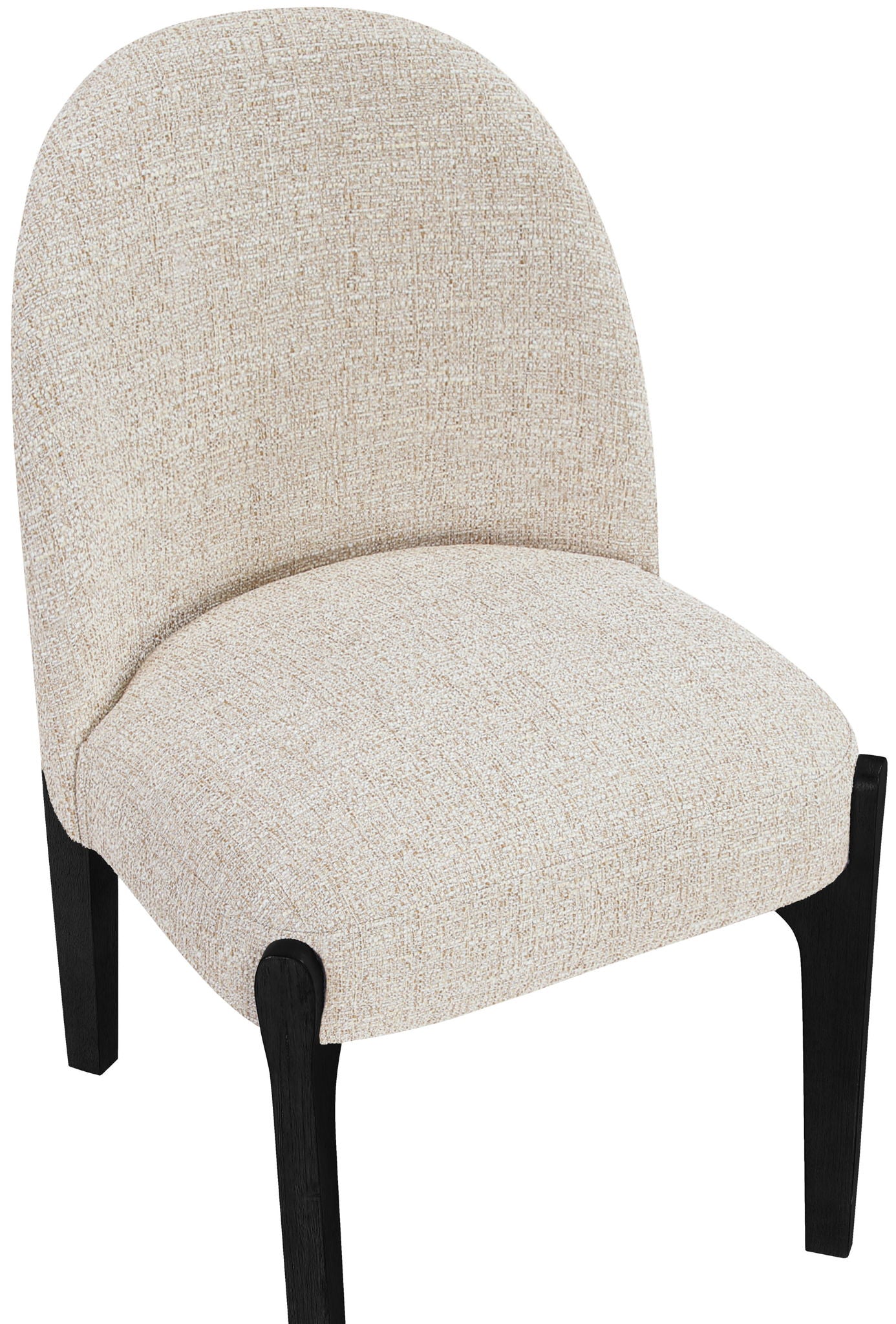 Torino - Upholstered Dining Chair With Brushed Black Base (Set of 2)