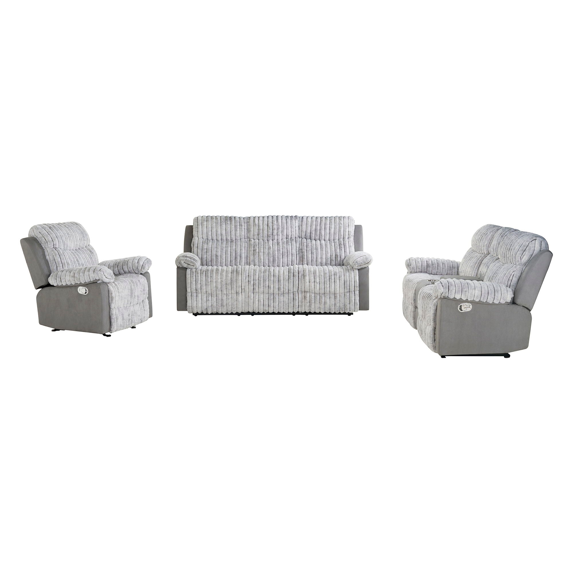 Bruni - Console Reclining Loveseat With Manual Recline