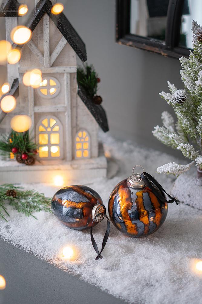 Christmas Ball Ornaments, Decorative Hanging Ball Christmas Tree Ornaments, For Holiday Party Decorations (Set of 6)