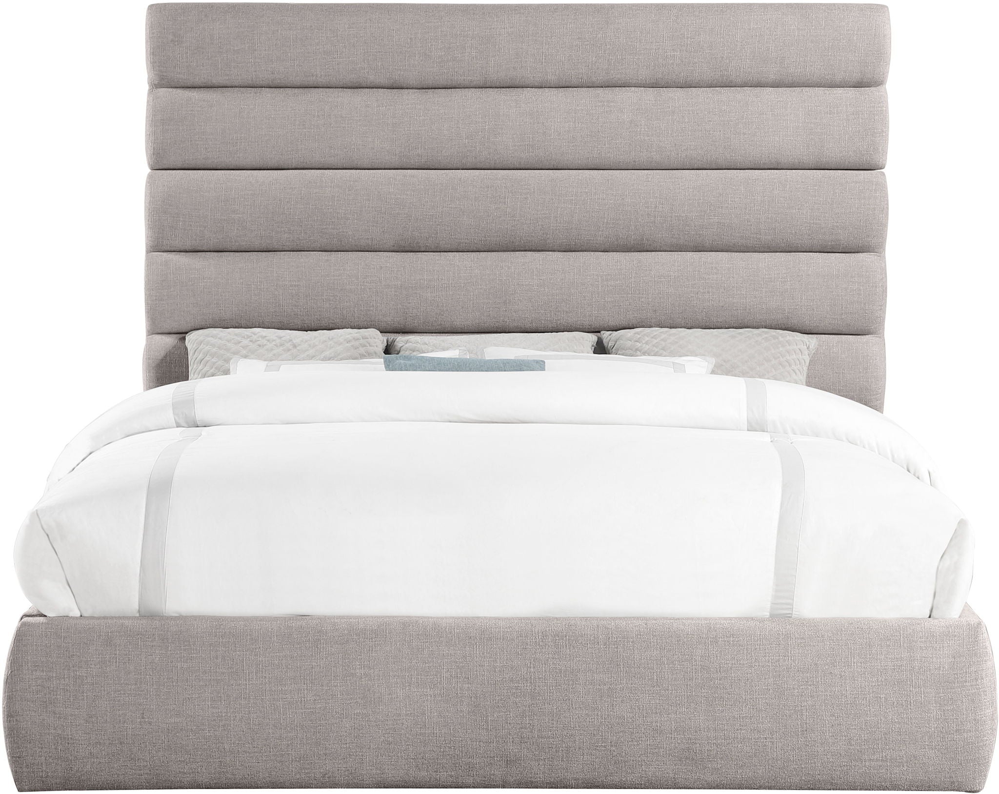 Adam - Linen Fabric Bed With 70.5" Headboard