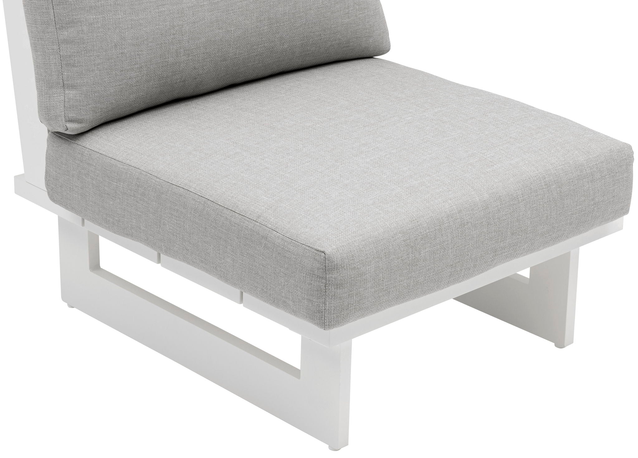 Maldives - Water Resistant Outdoor Patio Armless Chair With White Frame
