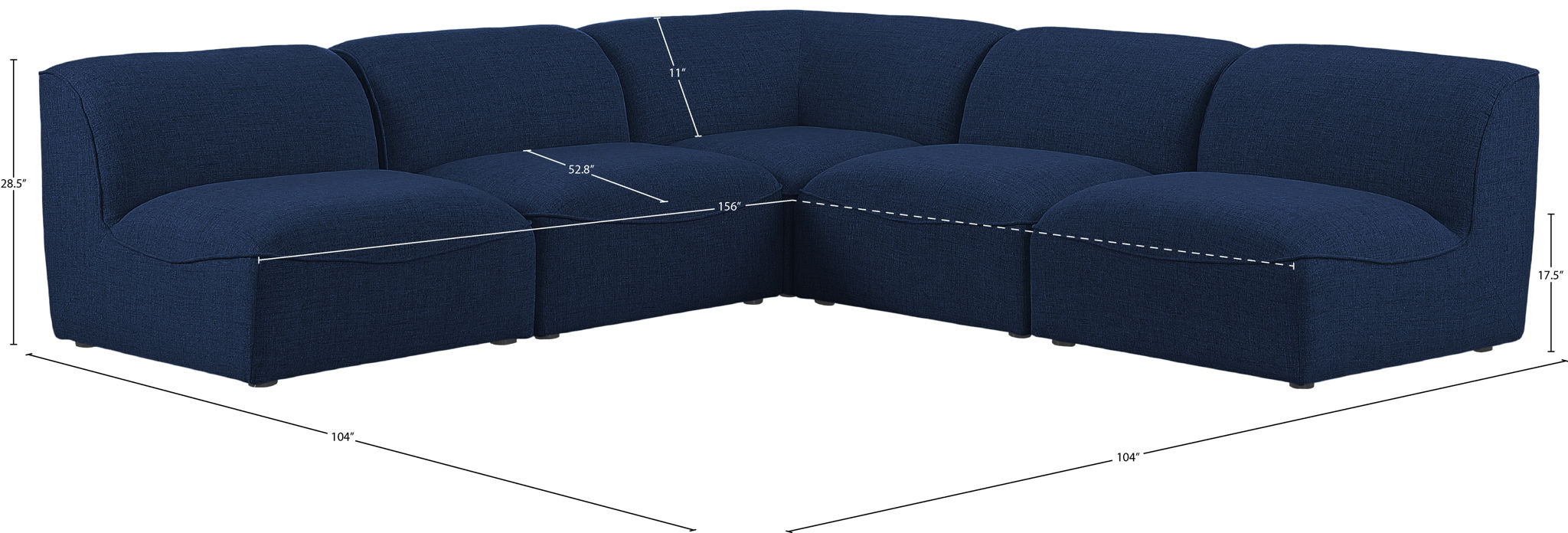 Miramar - 5 Piece Modular Sectional