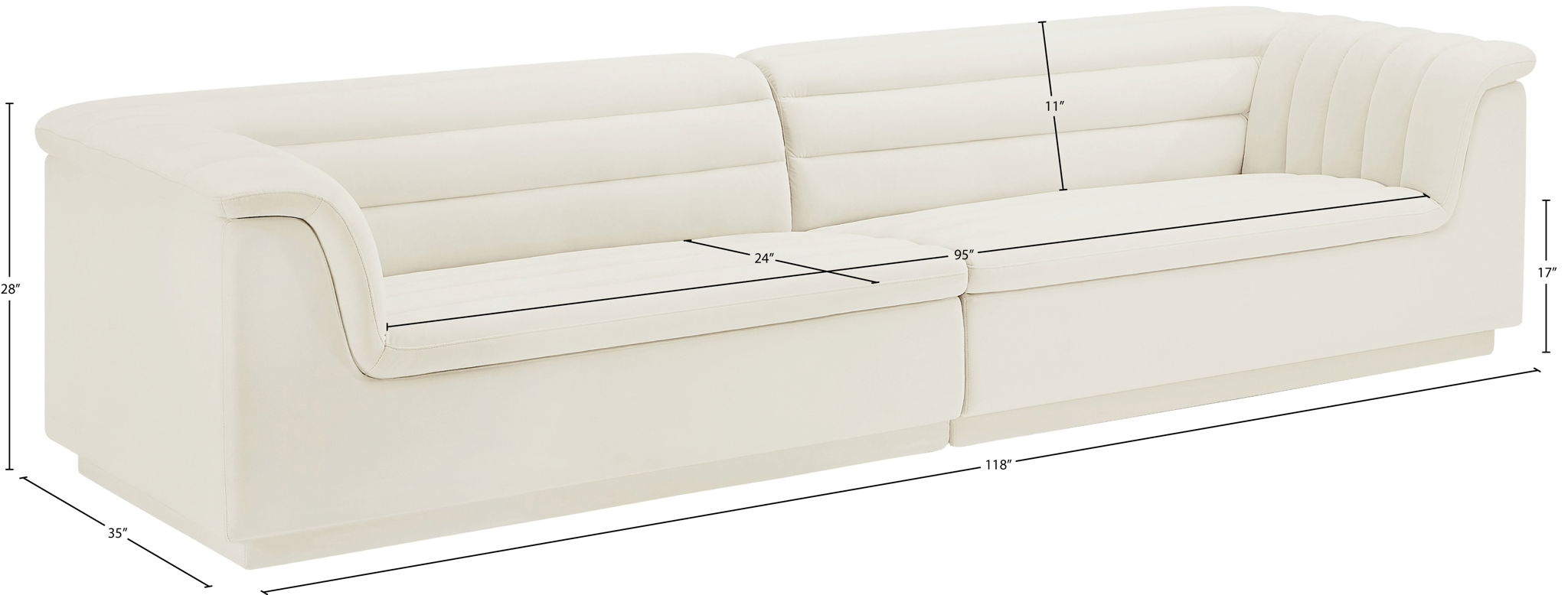 Cascade - Velvet Modular Sofa