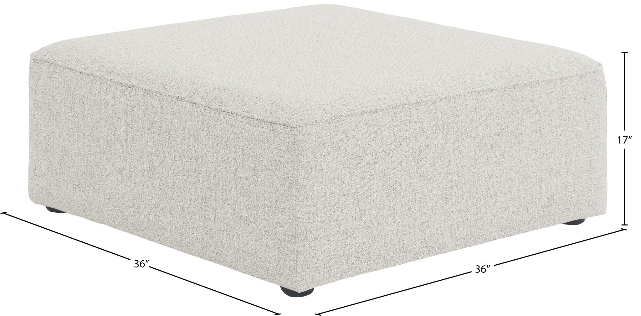 Cube - Linen Ottoman