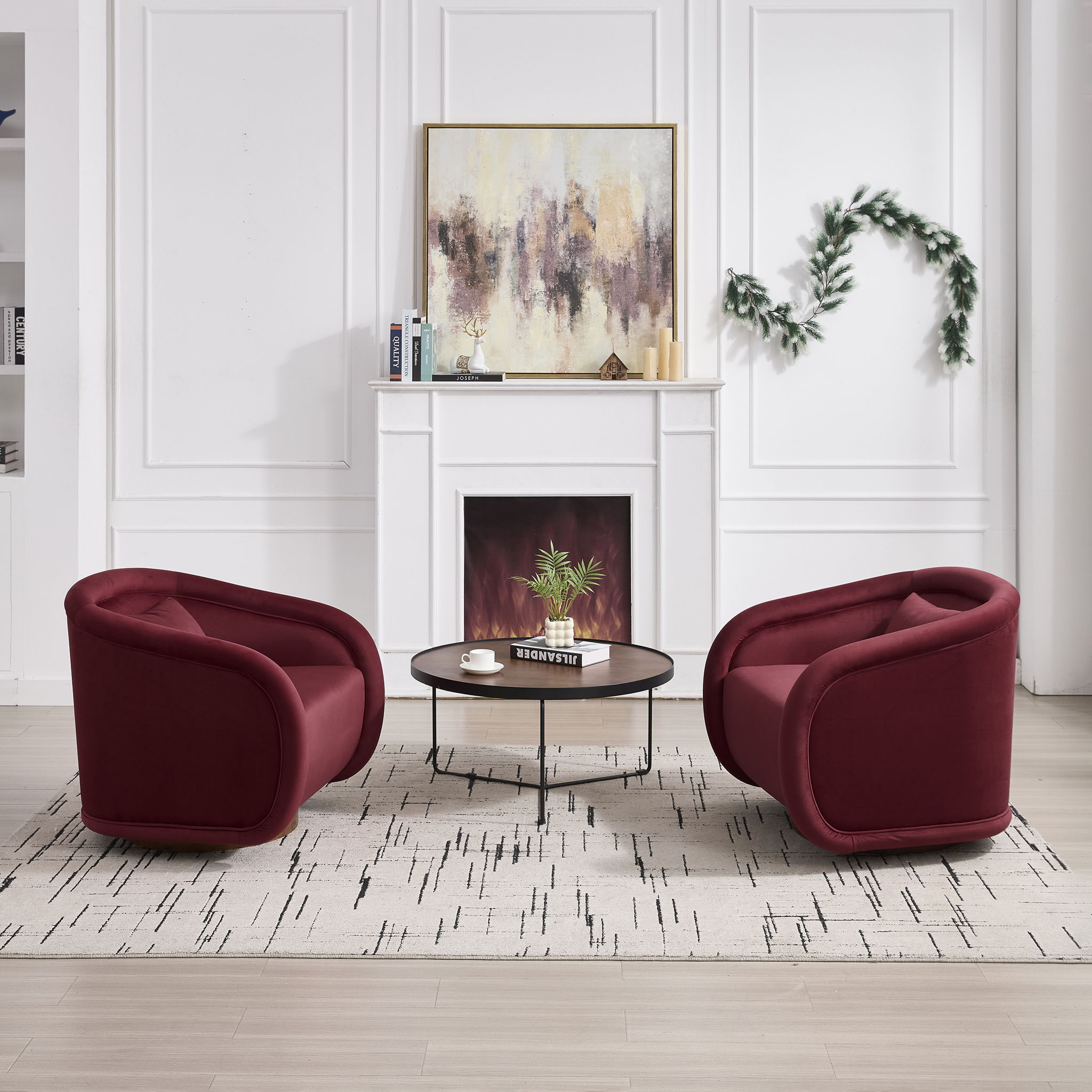 Swivel Accent Chair With 360 Degree Rotating