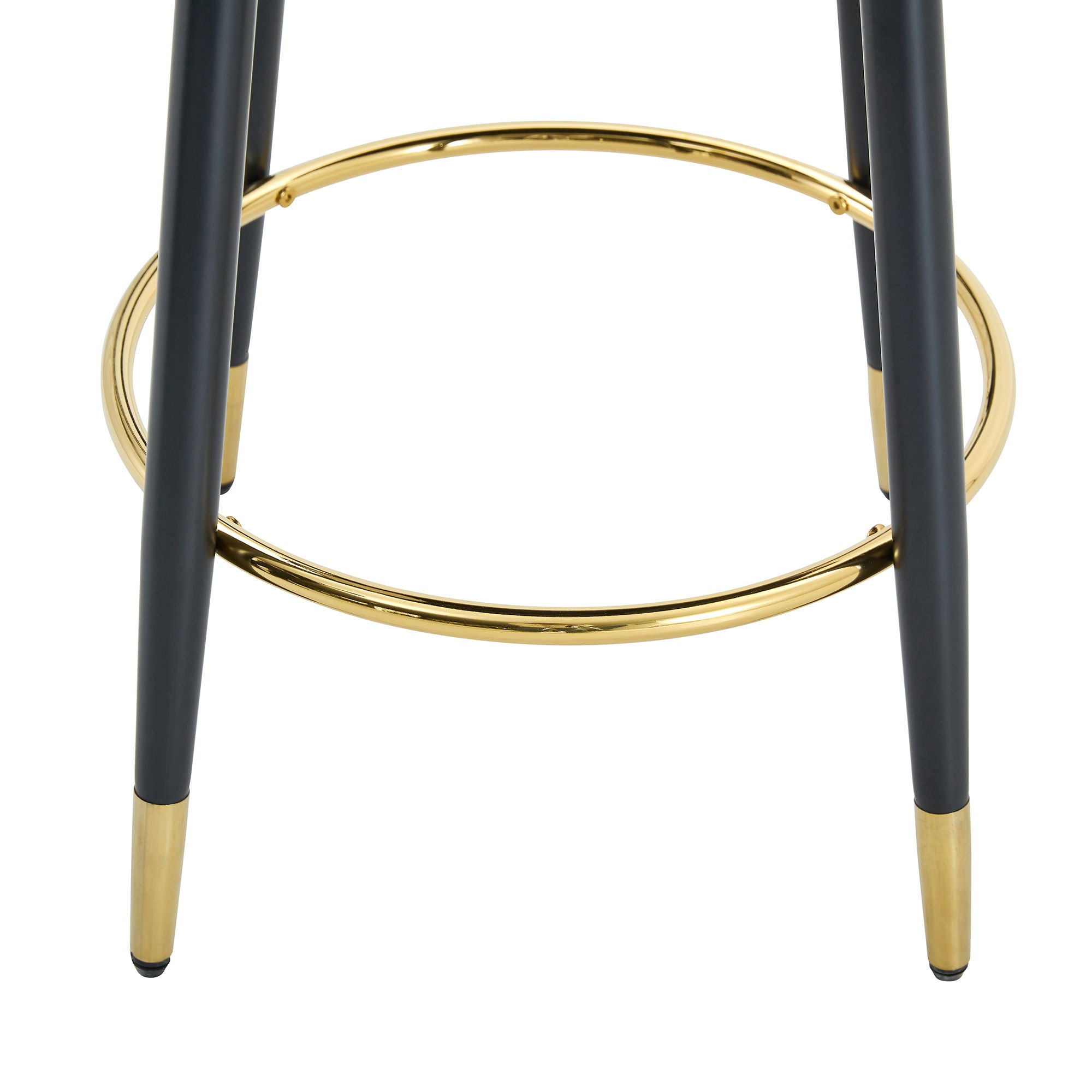 Upholstered Rotatable Bar Chair With Metal Legs For Dining Room