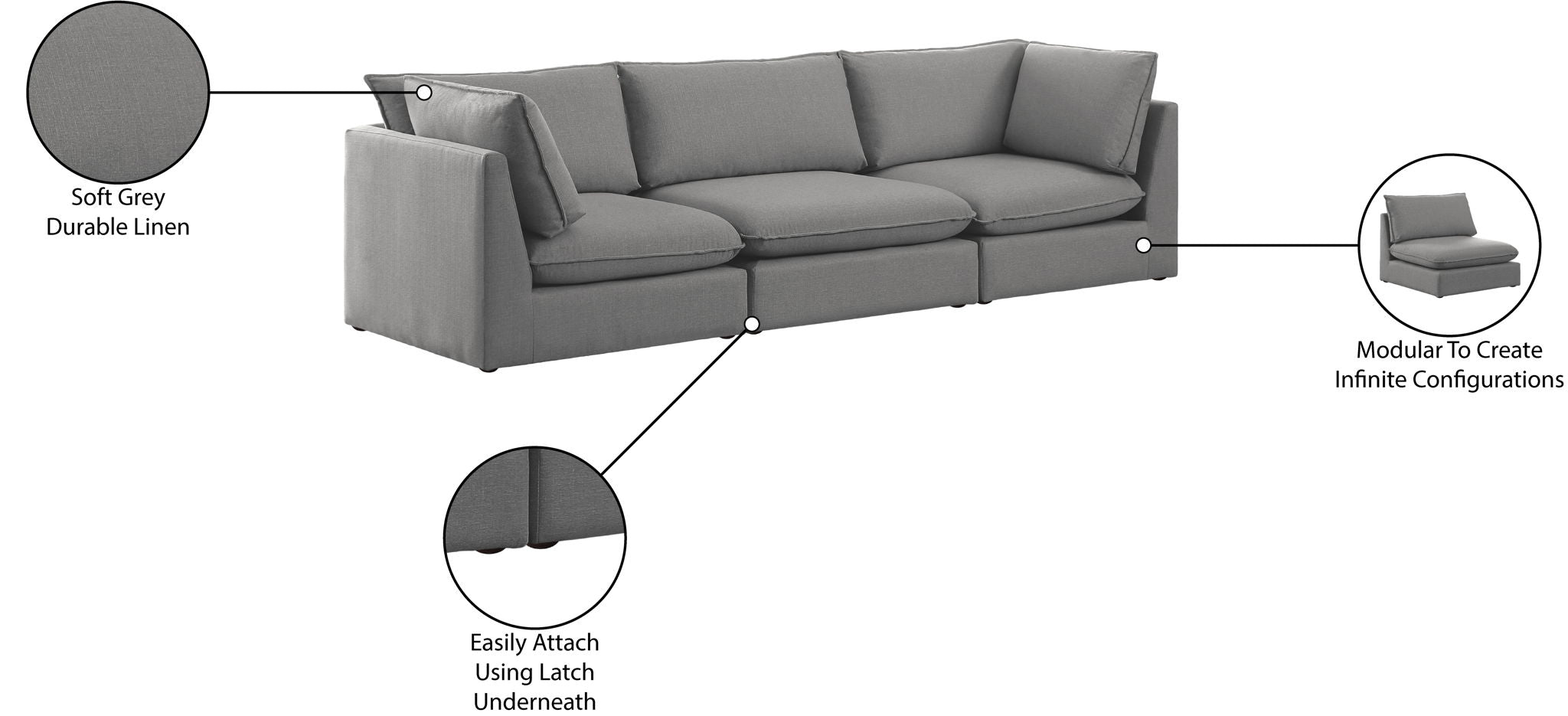 Mackenzie - Modular Sofa 3 Seats